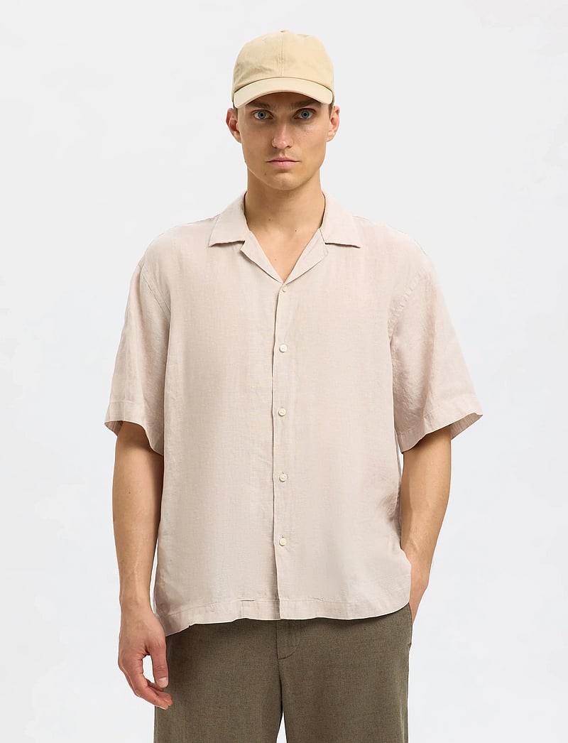 Selected - SLMREGULAR-BRODY LINEN BLD SHORTS NOOS - linneshorts - forest night - 5