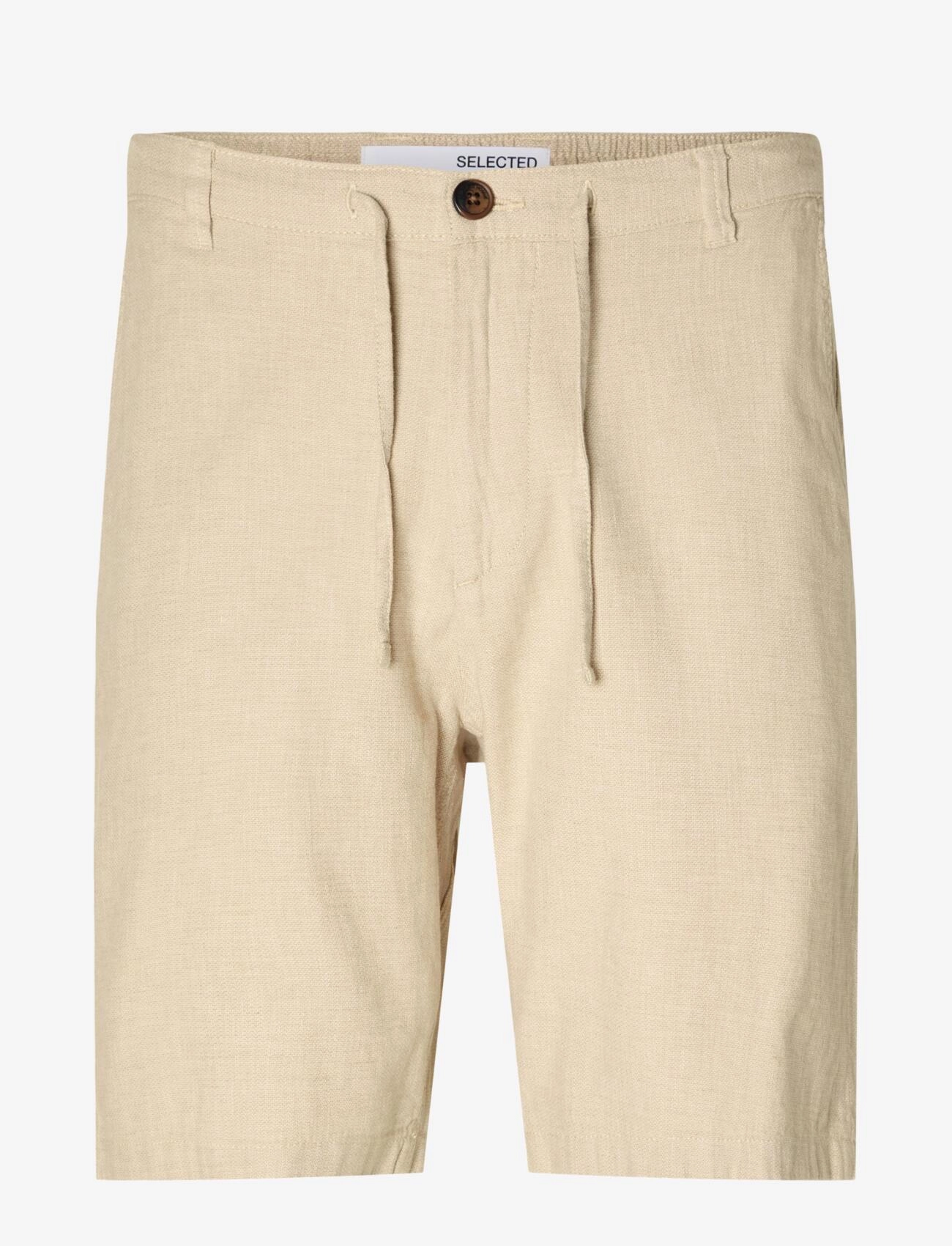SELECTED Slmregular-Brody Linen Bld Shorts Noos Cream - XL - Herren