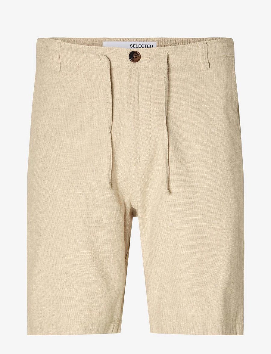 Selected - SLMREGULAR-BRODY LINEN BLD SHORTS NOOS - linen shorts - incense - 1