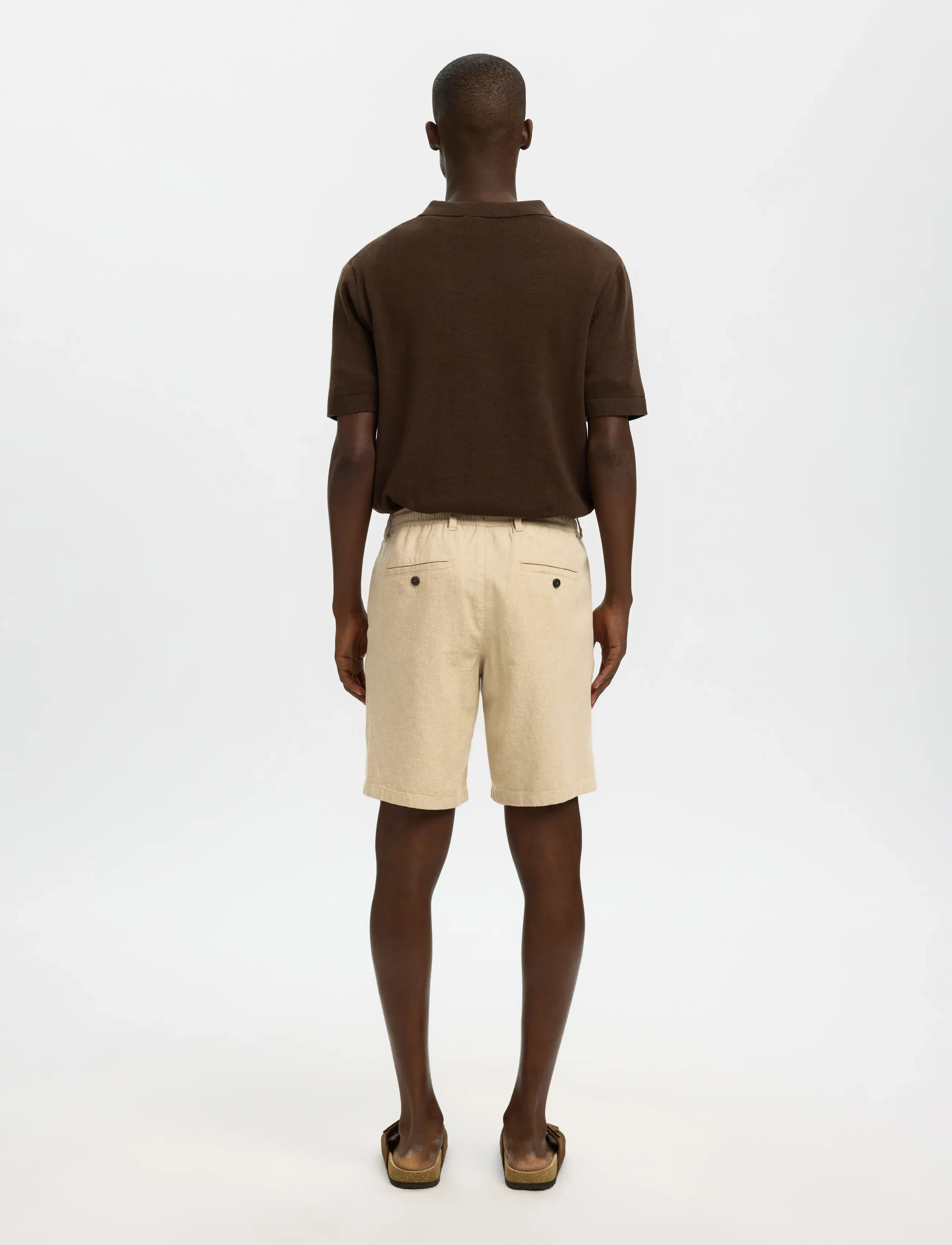 Selected - SLMREGULAR-BRODY LINEN BLD SHORTS NOOS - shorts en lin - incense - 2