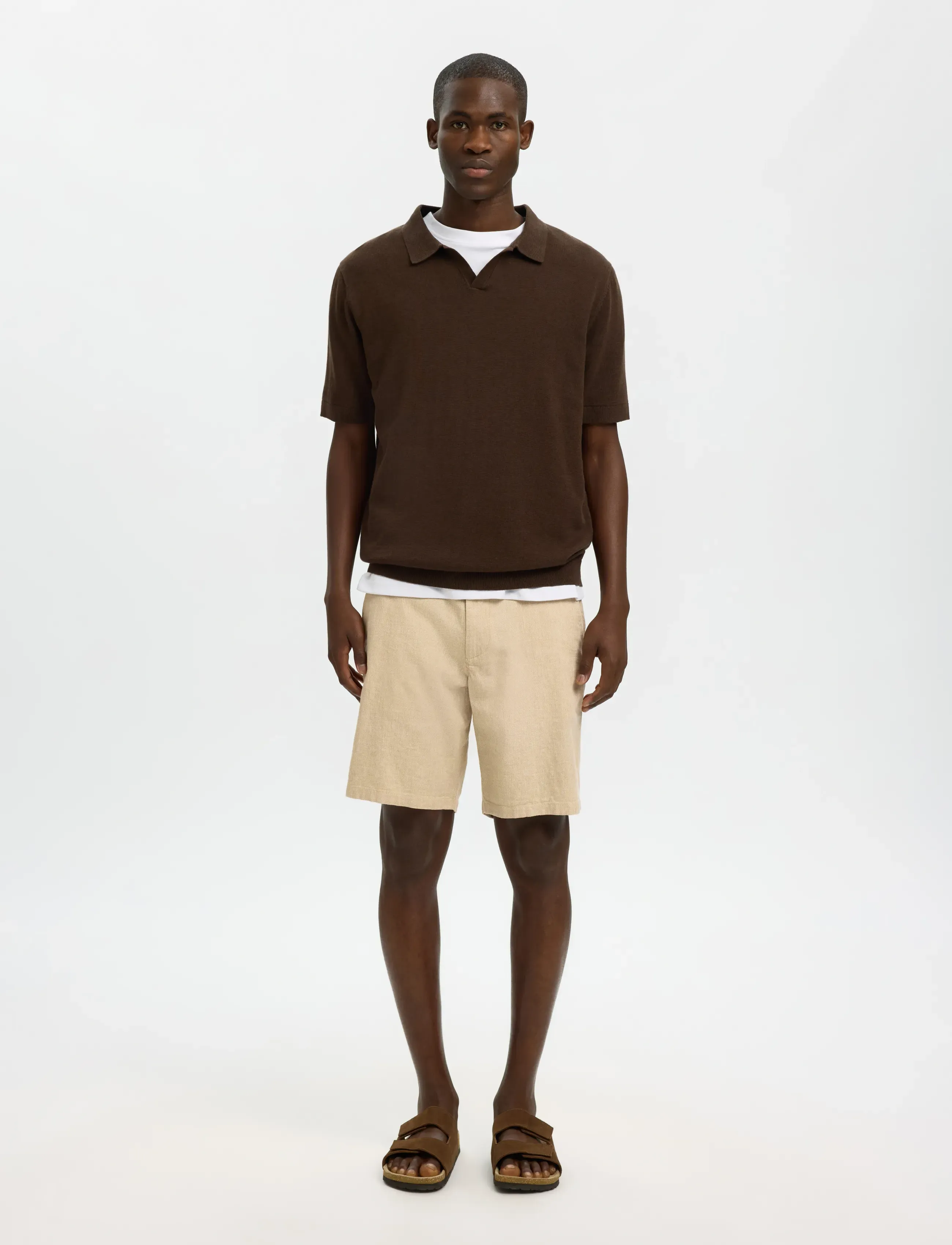 Selected - SLMREGULAR-BRODY LINEN BLD SHORTS NOOS - shorts en lin - incense - 3