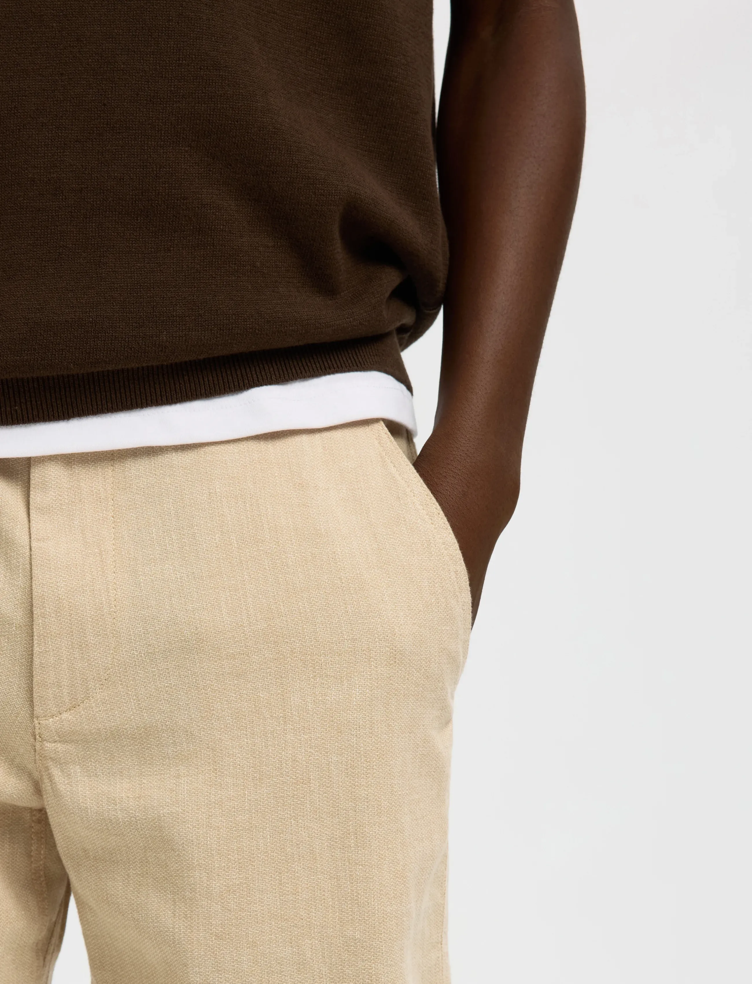Selected - SLMREGULAR-BRODY LINEN BLD SHORTS NOOS - shorts en lin - incense - 4