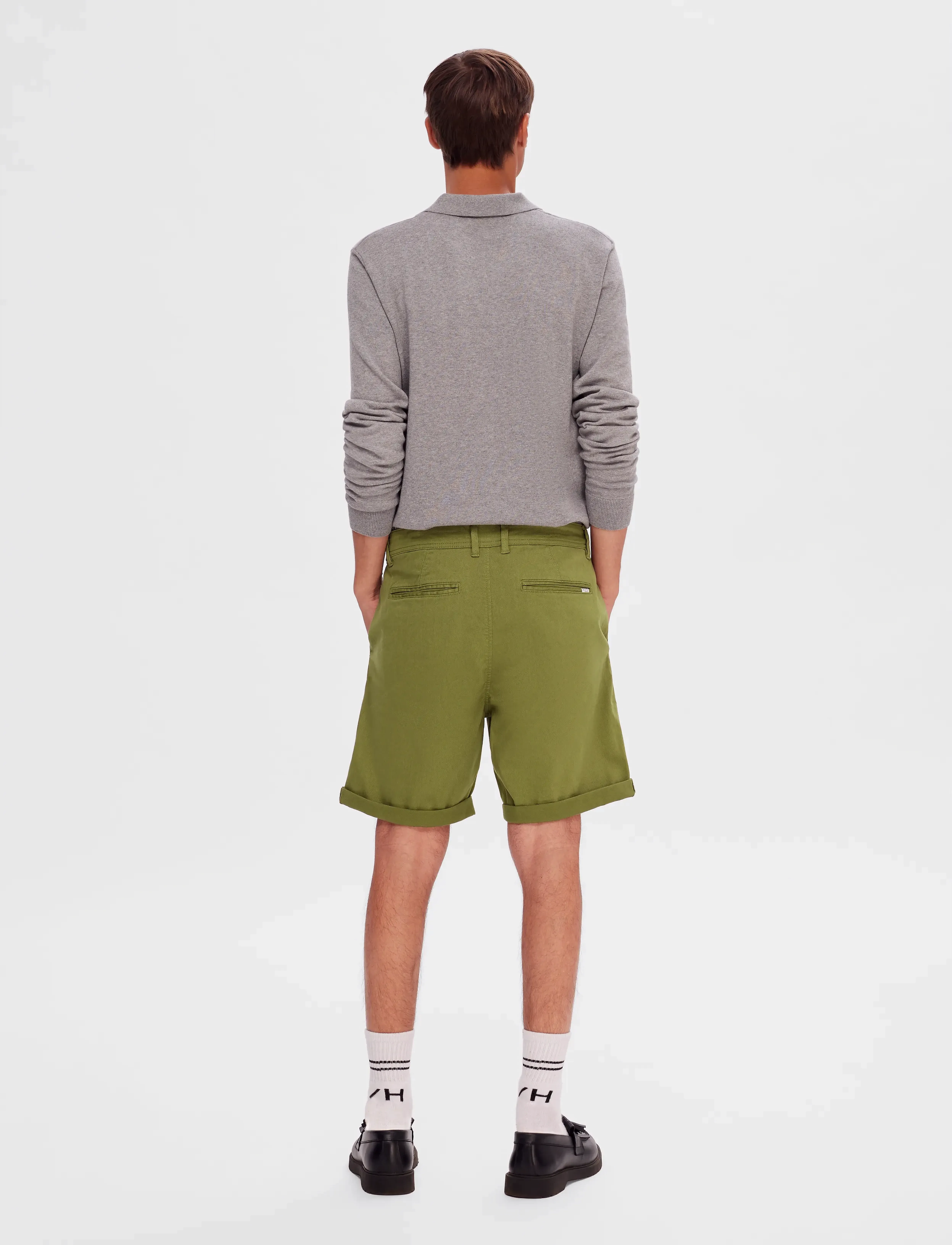 Selected - SLHCOMFORT-GABRIEL SHORTS W - chinos shorts - olive branch - 3