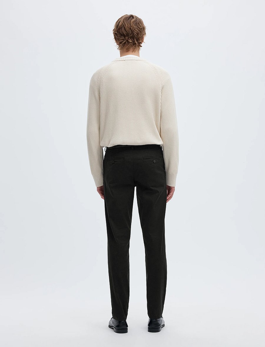 Selected - SLM175-SLIM NEW MILES FLEX PANT NOOS - chino-püksid - black - 3