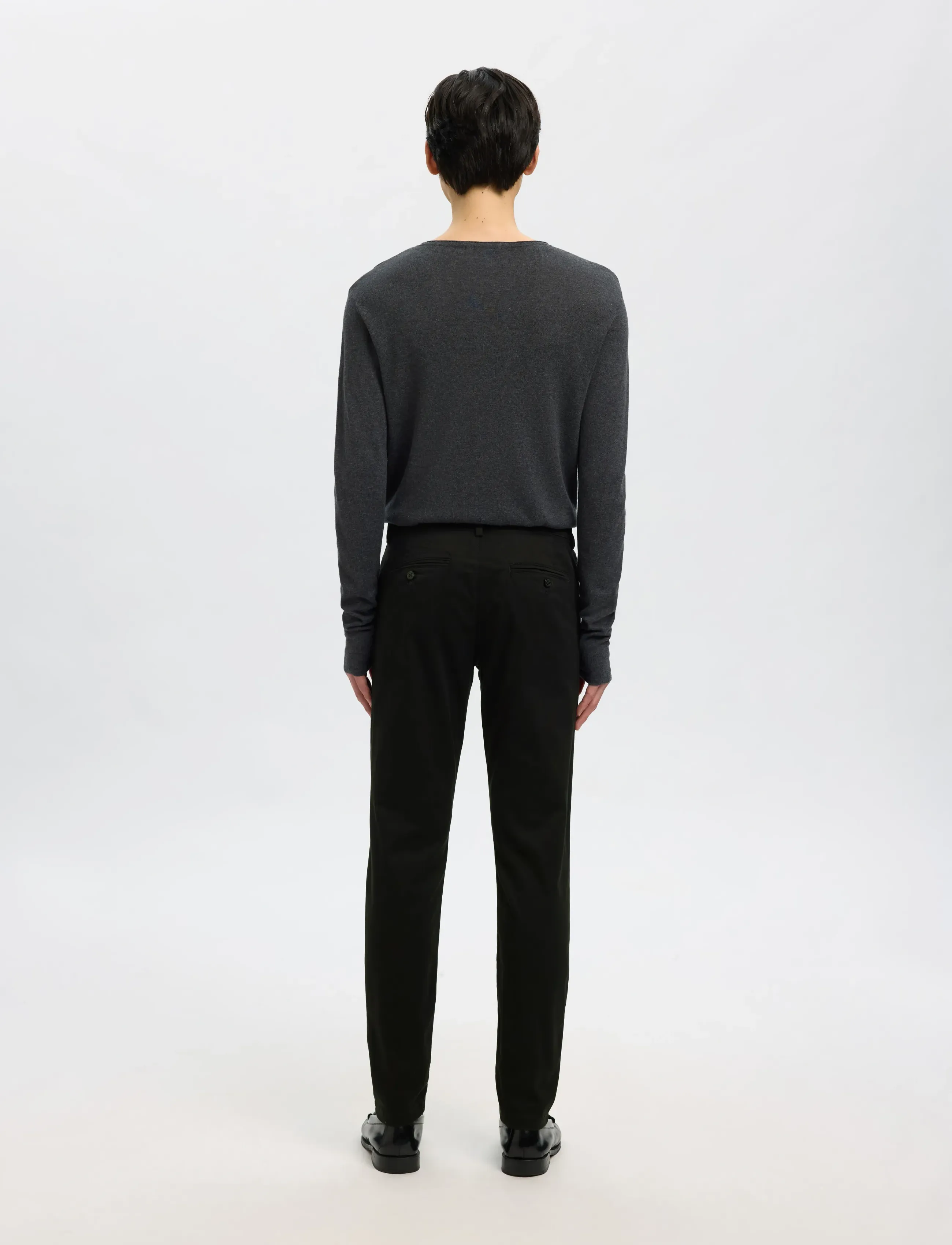Selected - SLM175-SLIM NEW MILES FLEX PANT NOOS - chinos - black - 3