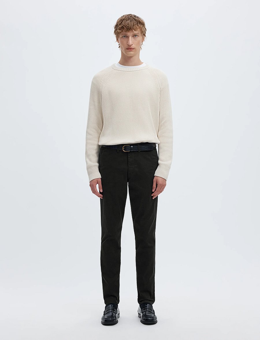Selected - SLM175-SLIM NEW MILES FLEX PANT NOOS - chino-püksid - black - 4