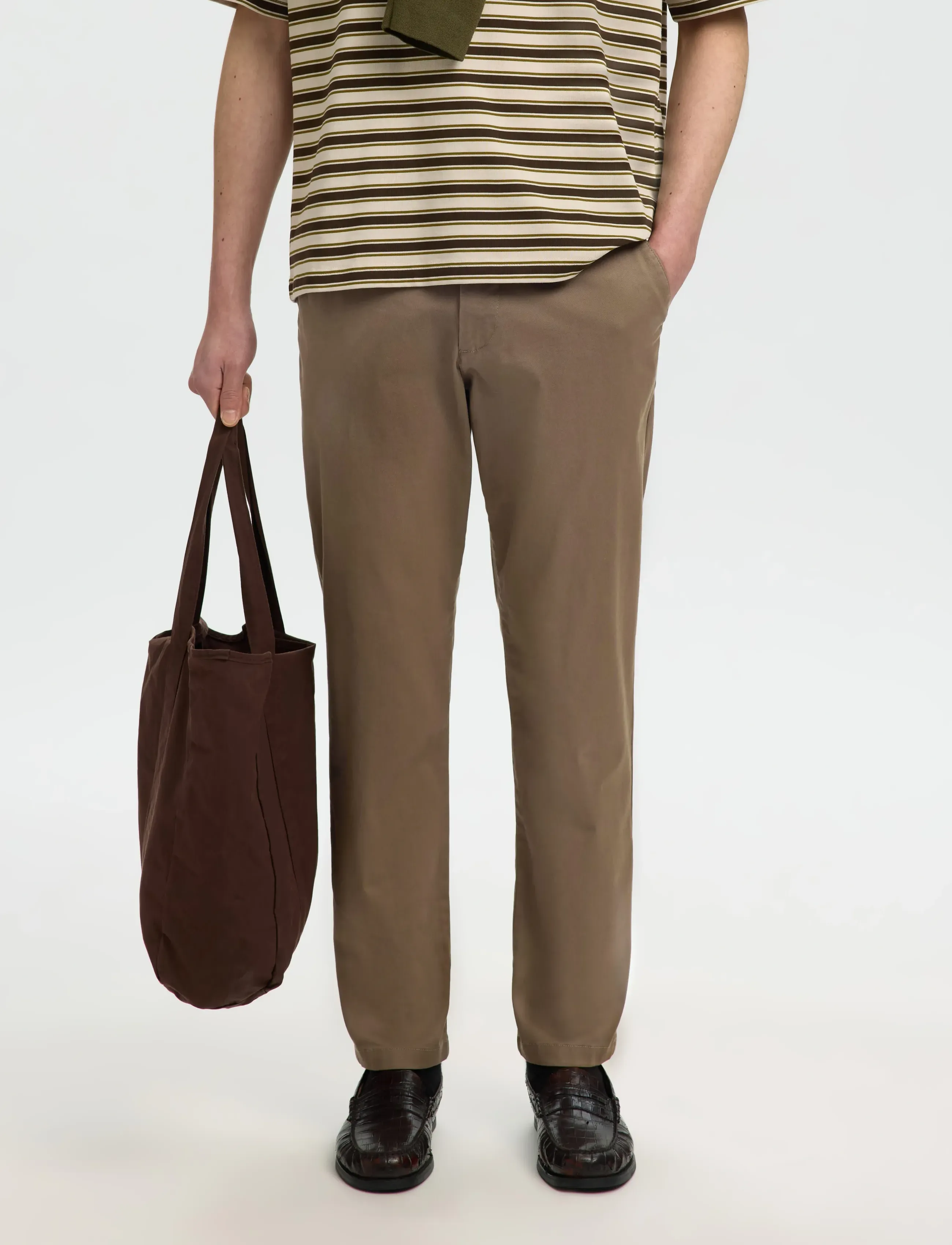 Selected SLM175-SLIM NEW MILES FLEX PANT NOOS - Bukser - CHOCOLATE CHIP / brown