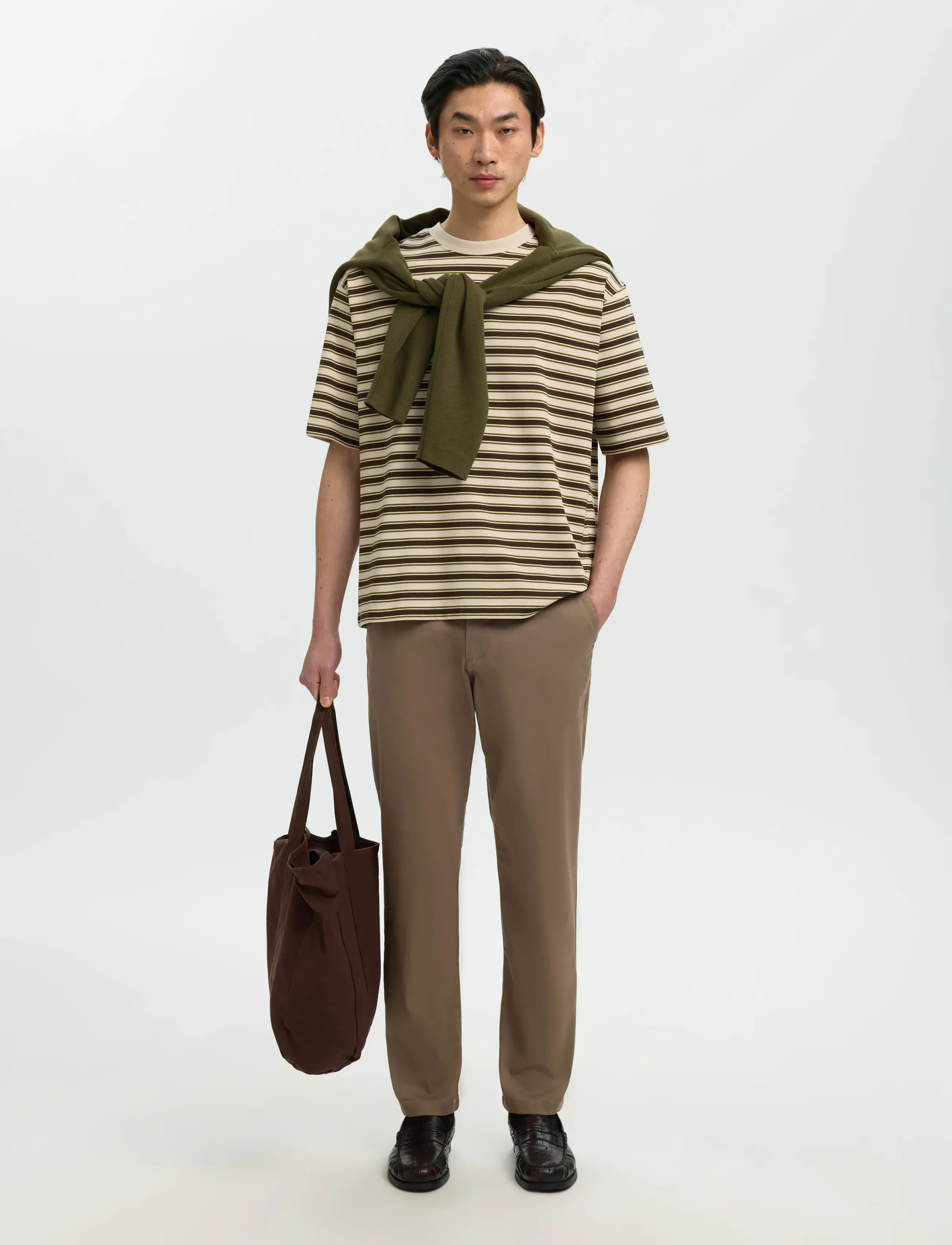 Selected - SLM175-SLIM NEW MILES FLEX PANT NOOS - chinos - chocolate chip - 3