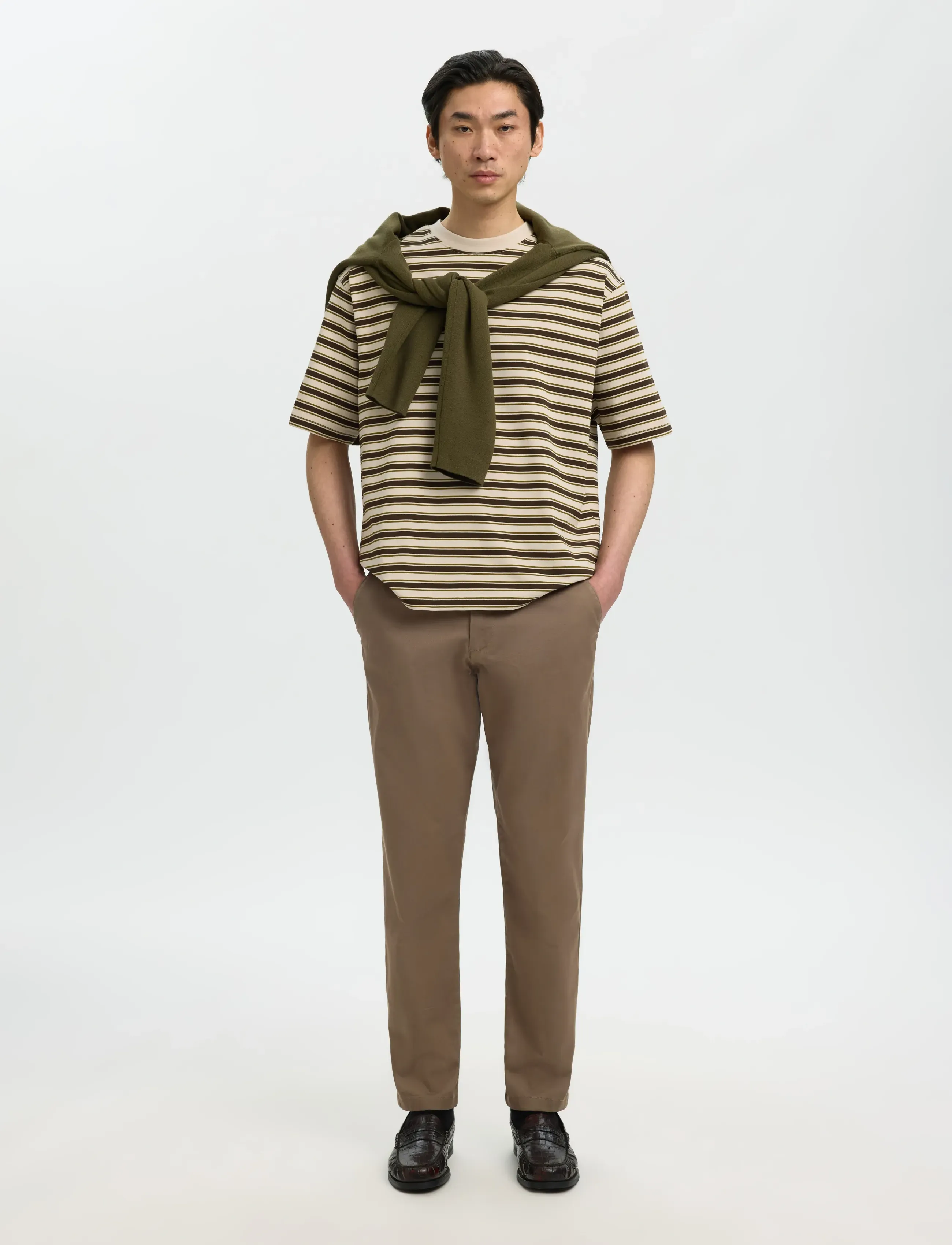 Selected - SLM175-SLIM NEW MILES FLEX PANT NOOS - chinos - chocolate chip - 5