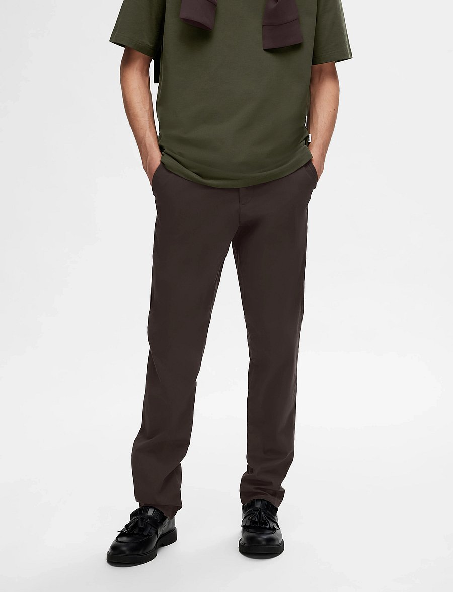 Selected - SLM175-SLIM NEW MILES FLEX PANT NOOS - chinos - chocolate torte - 3