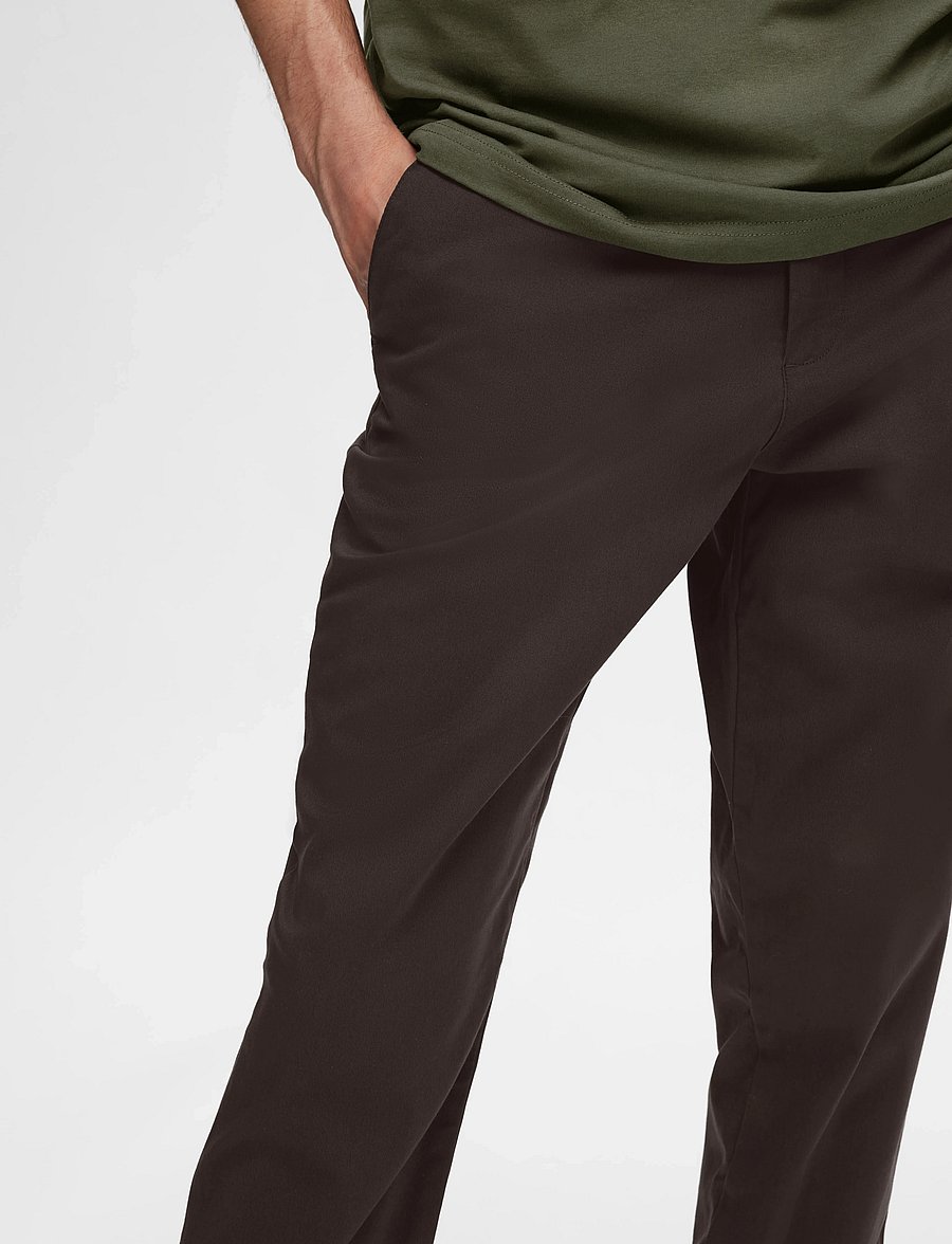 Selected - SLM175-SLIM NEW MILES FLEX PANT NOOS - chinos - chocolate torte - 5