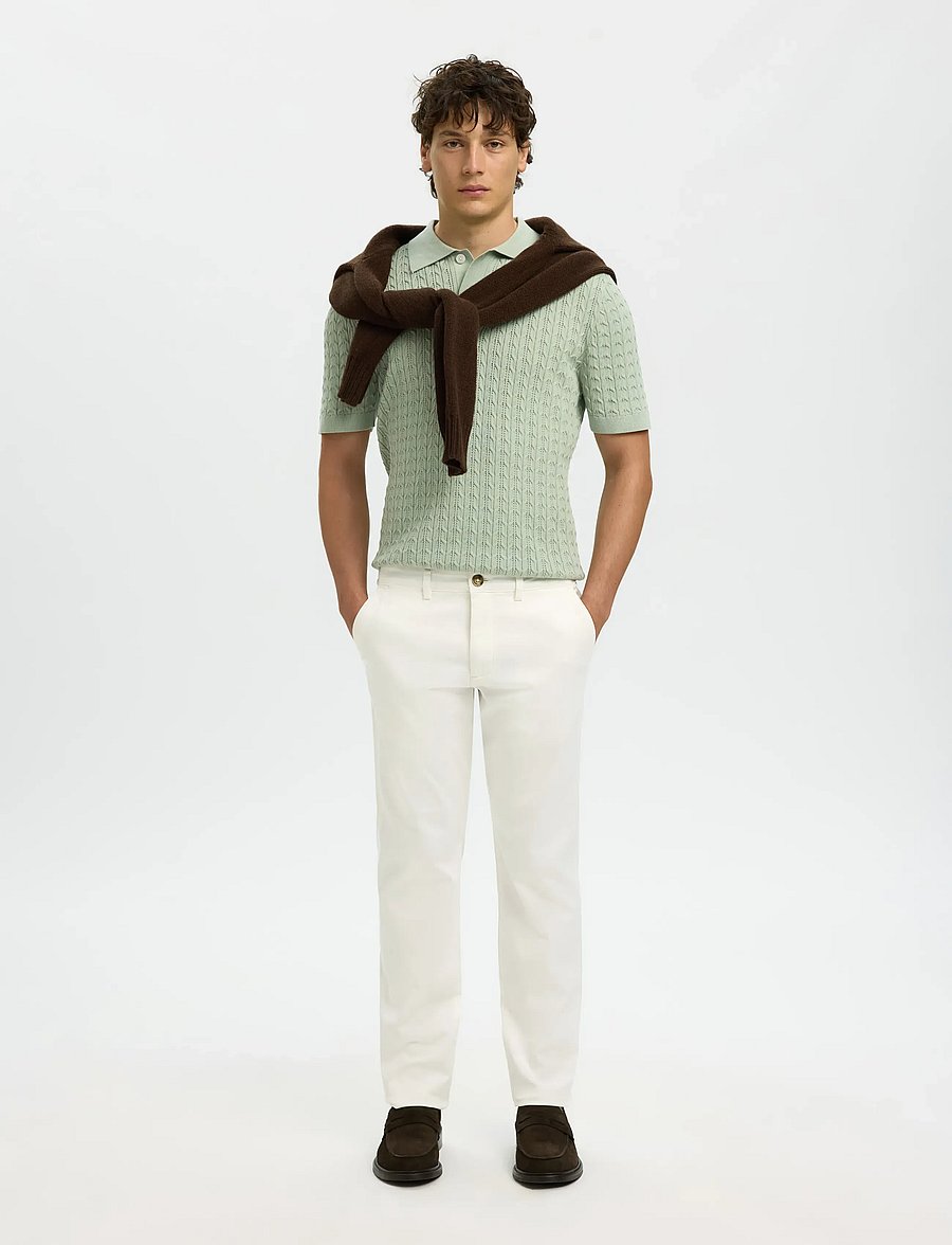 Selected - SLM175-SLIM NEW MILES FLEX PANT NOOS - chinos - cloud dancer - 5