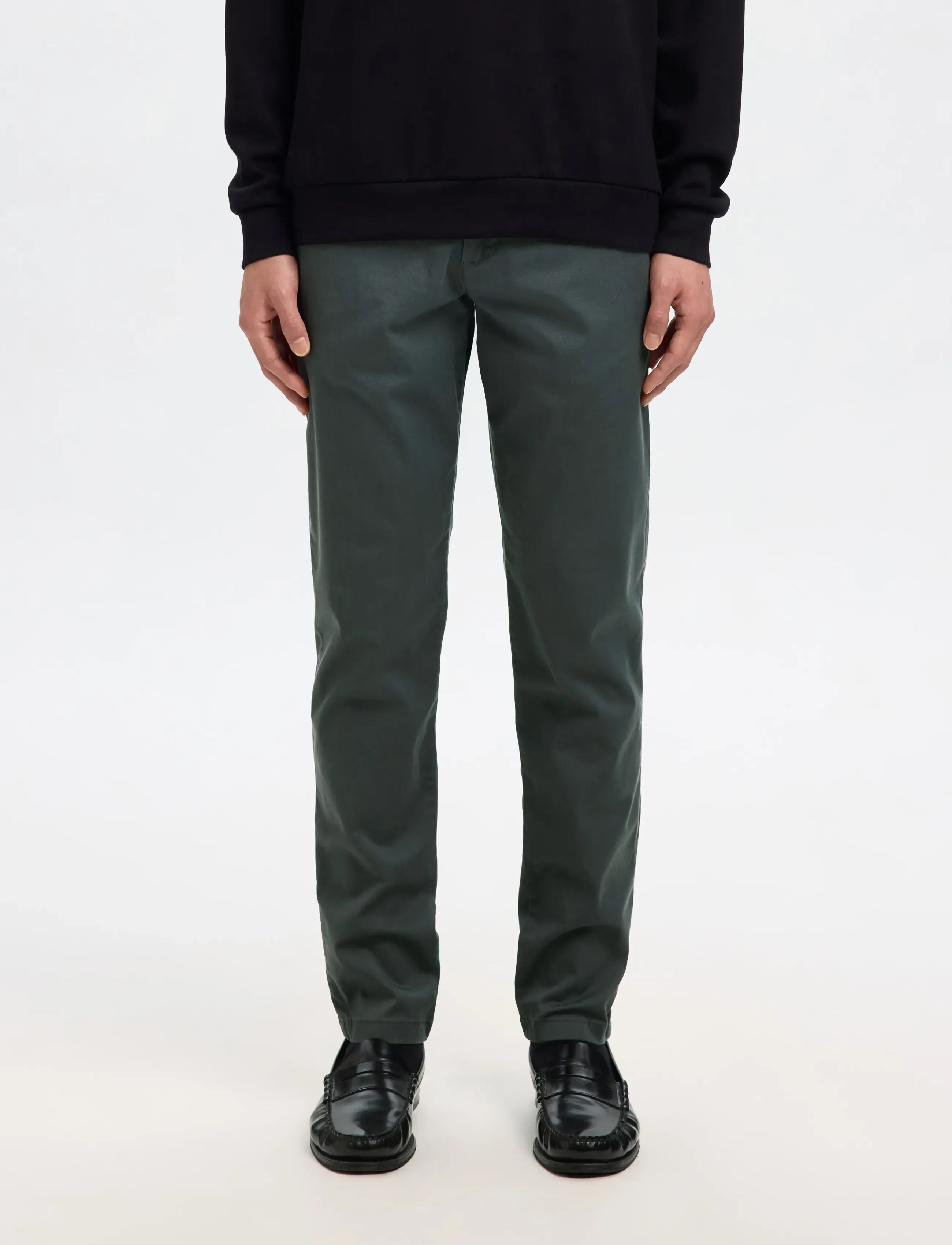 Selected SLM175-SLIM NEW MILES FLEX PANT NOOS - Bukser - DARK SHADOW / khaki/green