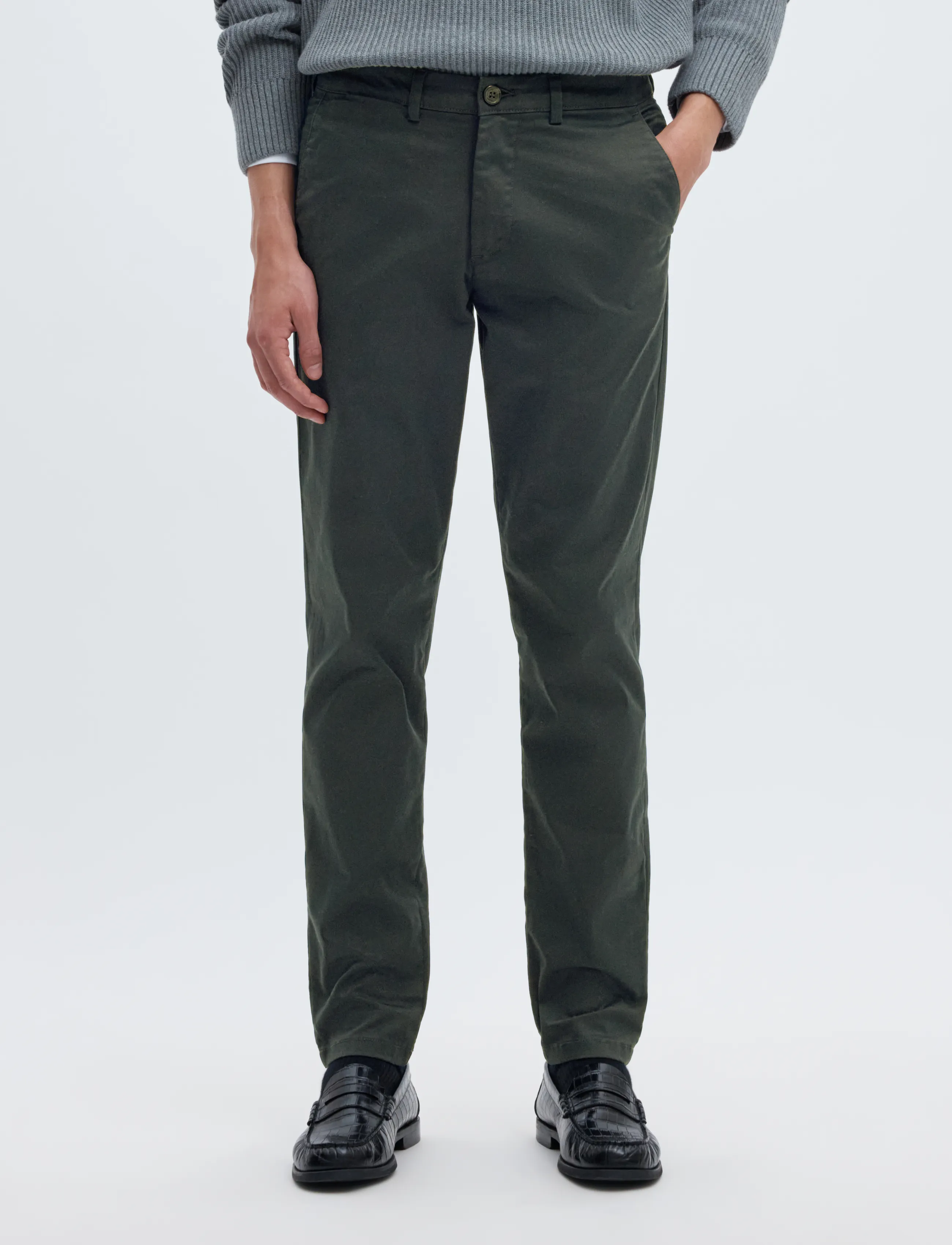 Selected SLM175-SLIM NEW MILES FLEX PANT NOOS - Püksid - DARK SHADOW / khaki/green