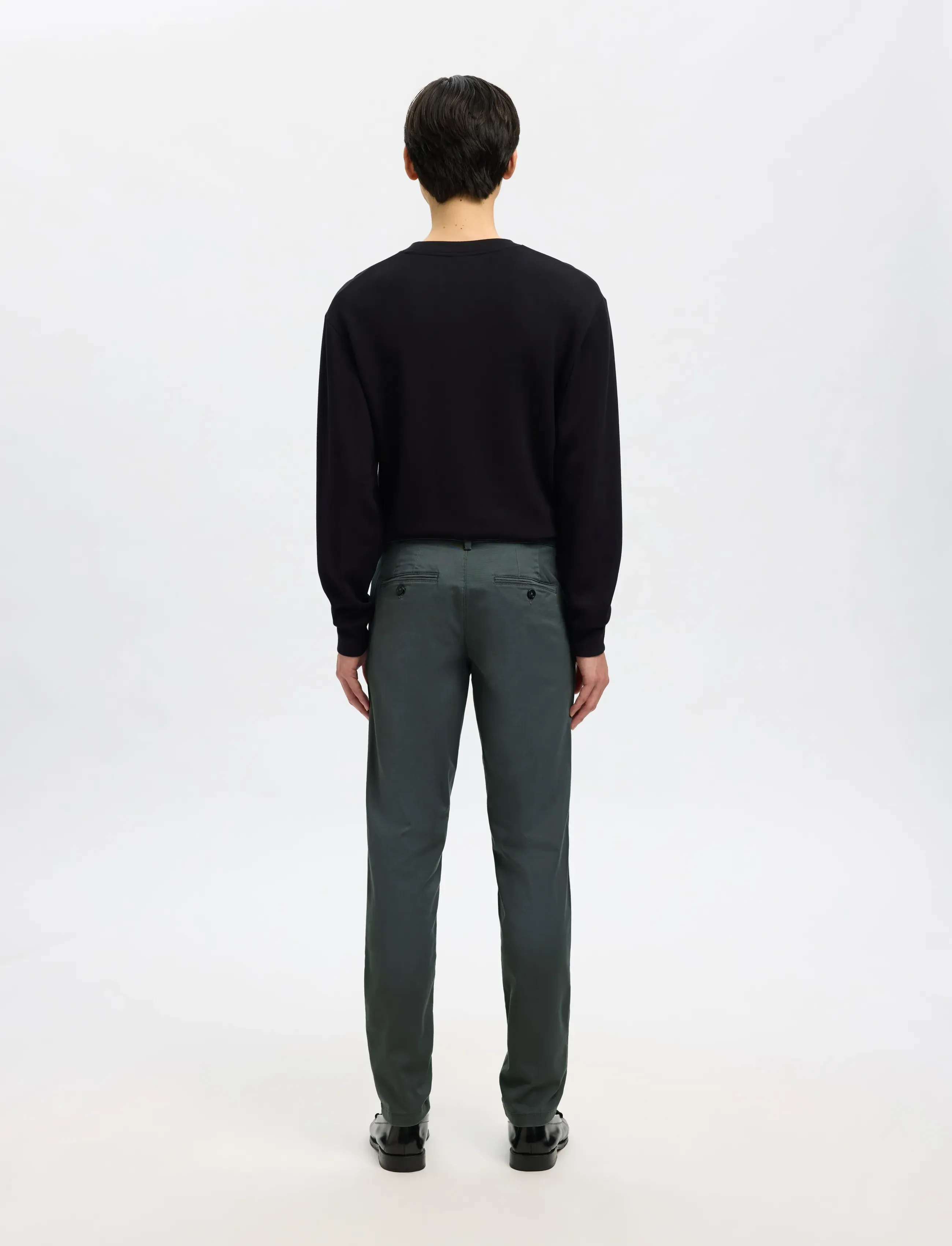 Selected - SLM175-SLIM NEW MILES FLEX PANT NOOS - chinos - dark shadow - 2