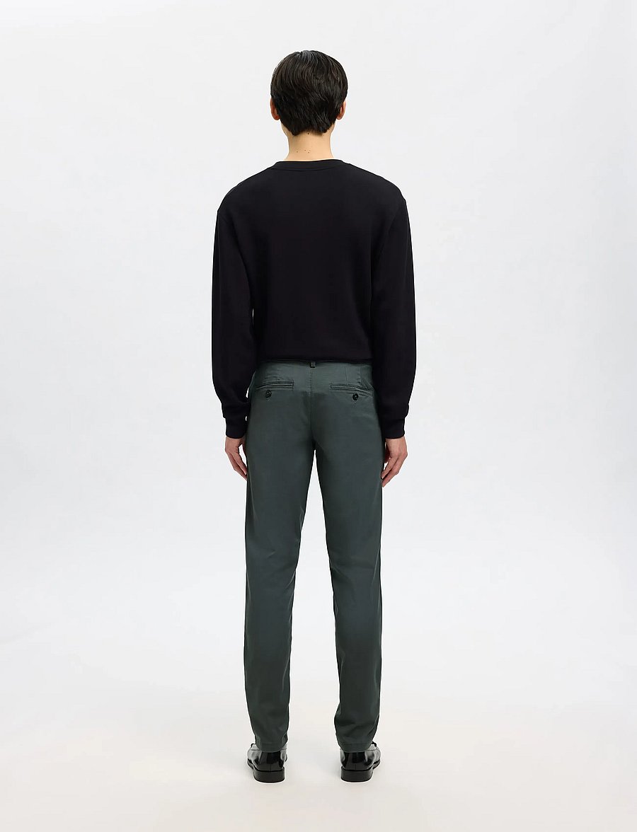 Selected - SLM175-SLIM NEW MILES FLEX PANT NOOS - chinos - dark shadow - 2