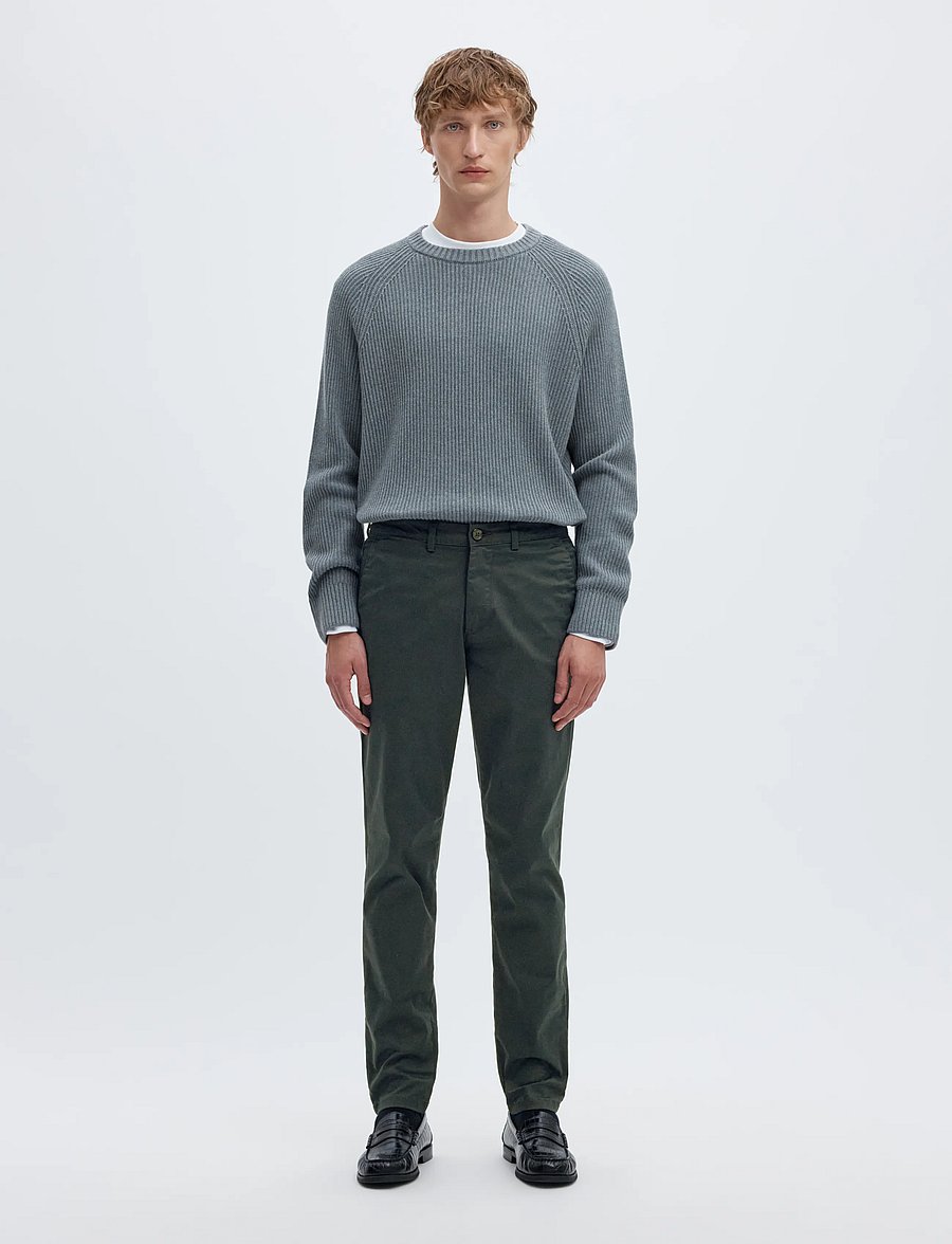Selected - SLM175-SLIM NEW MILES FLEX PANT NOOS - chino-püksid - dark shadow - 3