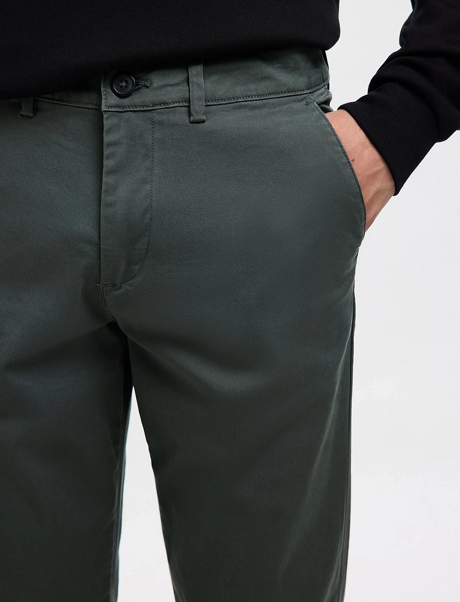 Selected - SLM175-SLIM NEW MILES FLEX PANT NOOS - chinos - dark shadow - 4