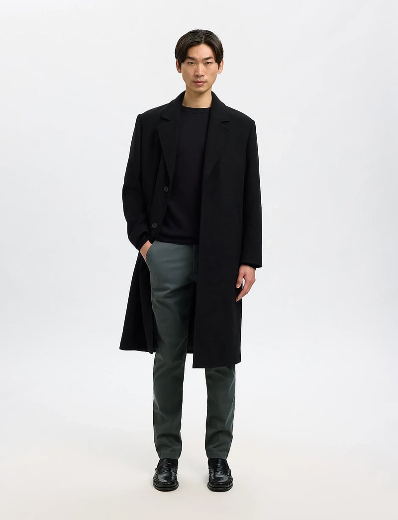 Selected - SLH175-SLIM NEW MILES FLEX PANT NOOS - chinos - dark shadow - 5