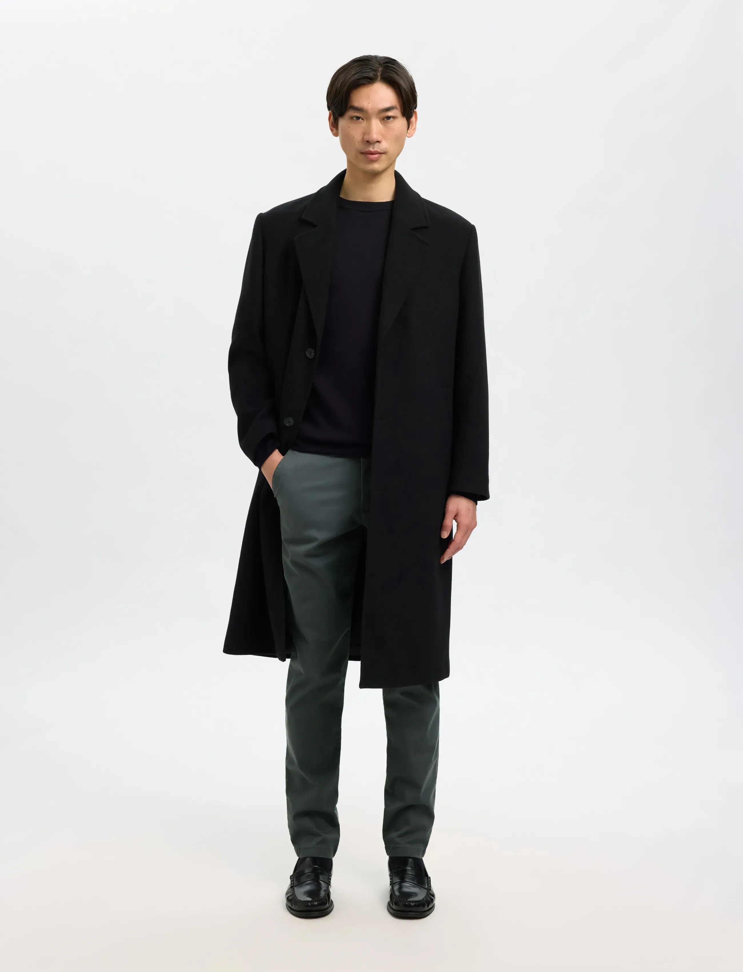 Selected - SLM175-SLIM NEW MILES FLEX PANT NOOS - chinos - dark shadow - 5