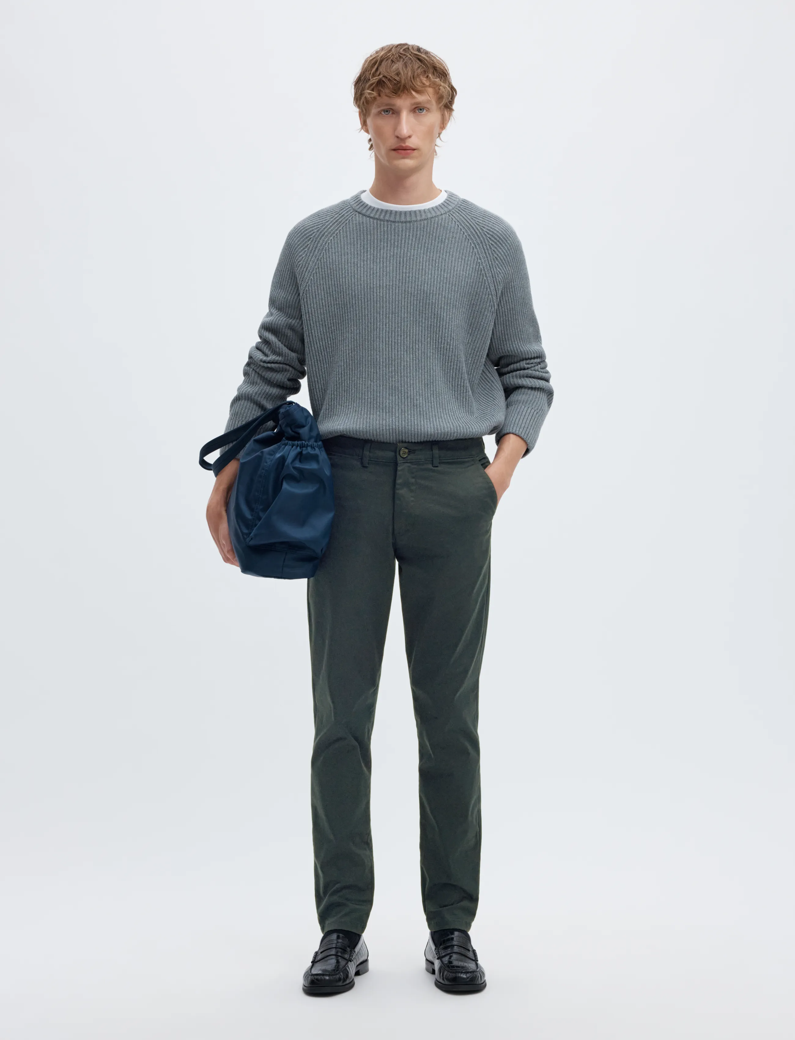 Selected - SLM175-SLIM NEW MILES FLEX PANT NOOS - chino-püksid - dark shadow - 5