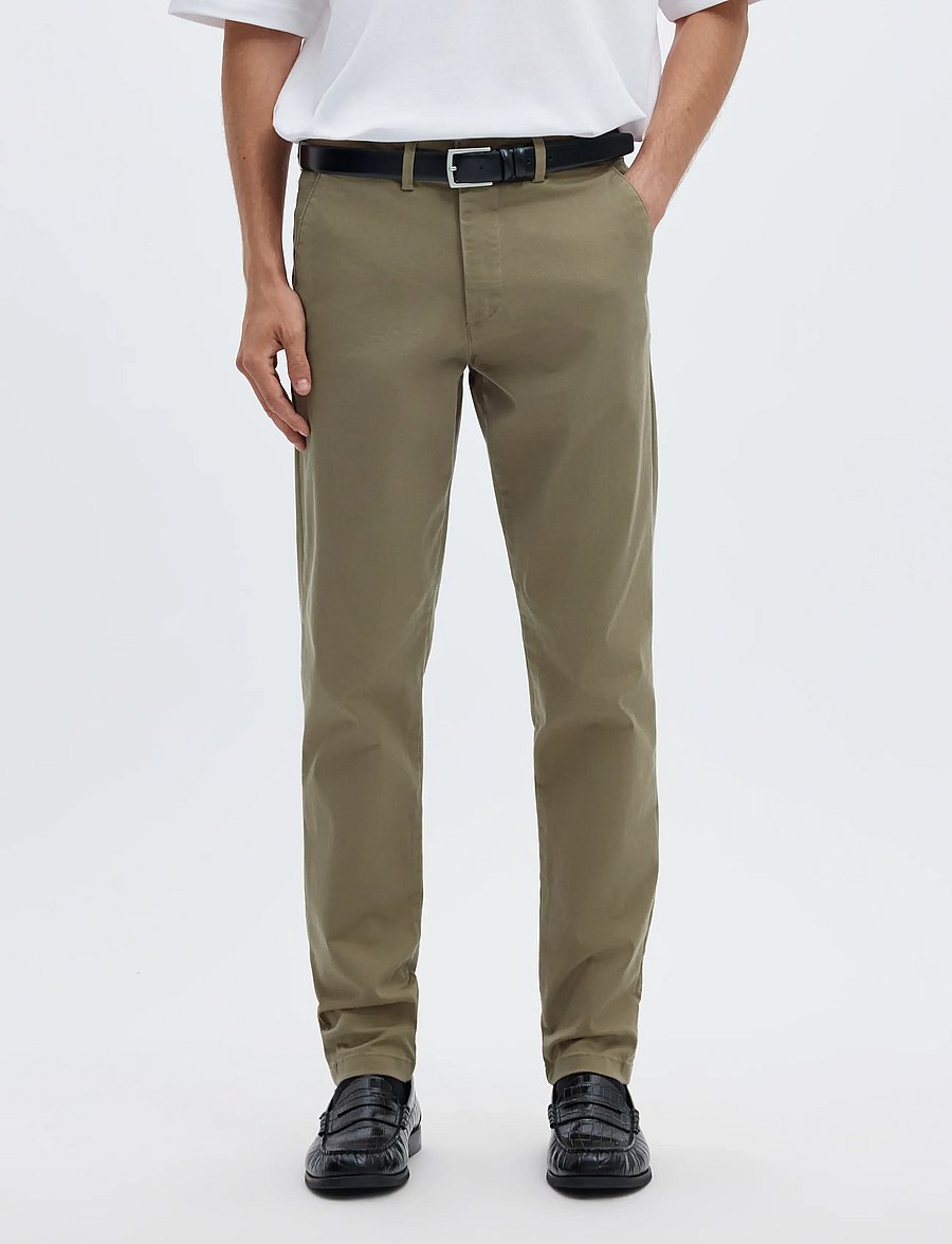 Selected - SLM175-SLIM NEW MILES FLEX PANT NOOS - chinos - ermine - 0