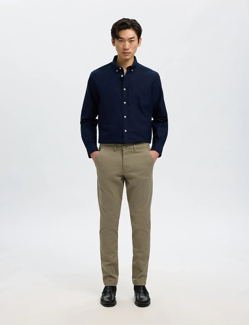 Selected - SLH175-SLIM NEW MILES FLEX PANT NOOS - chino püksid - ermine - 3