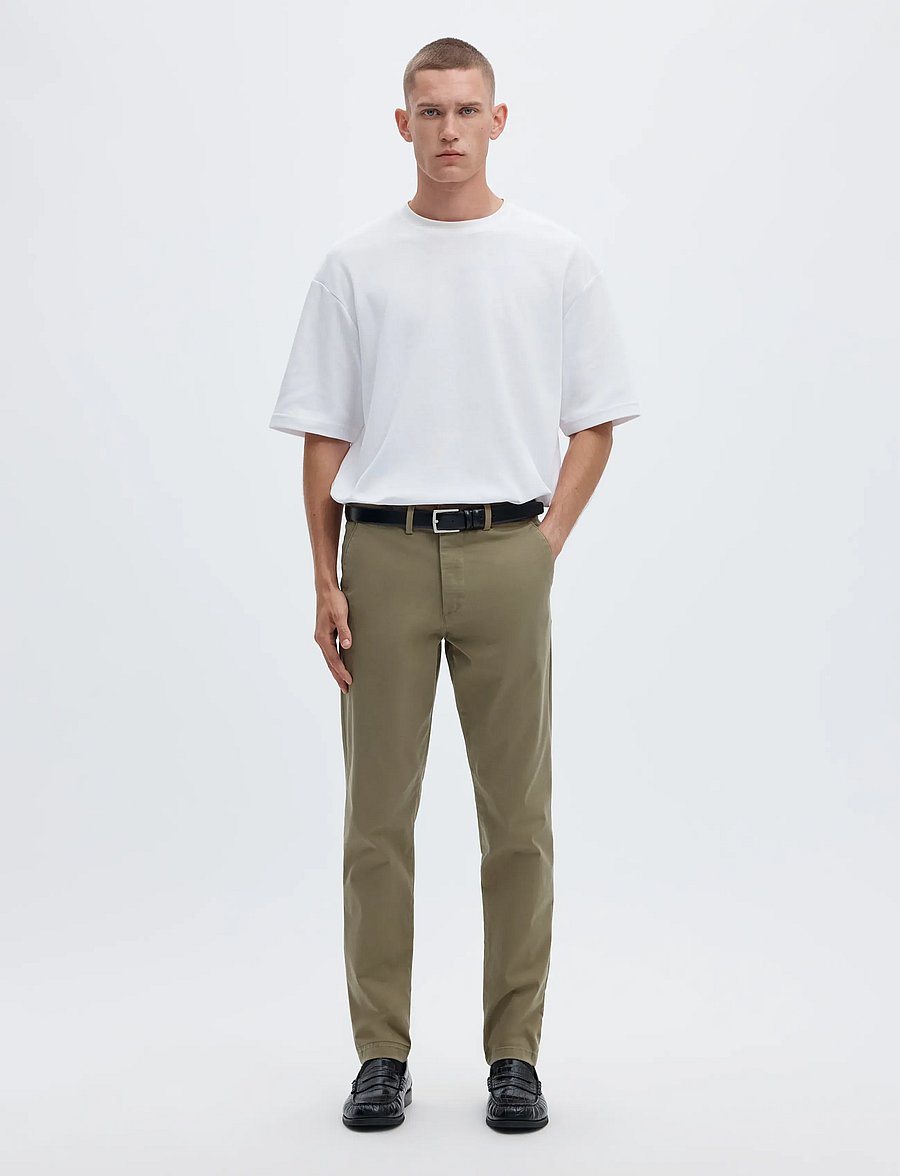 Selected - SLM175-SLIM NEW MILES FLEX PANT NOOS - chinos - ermine - 3