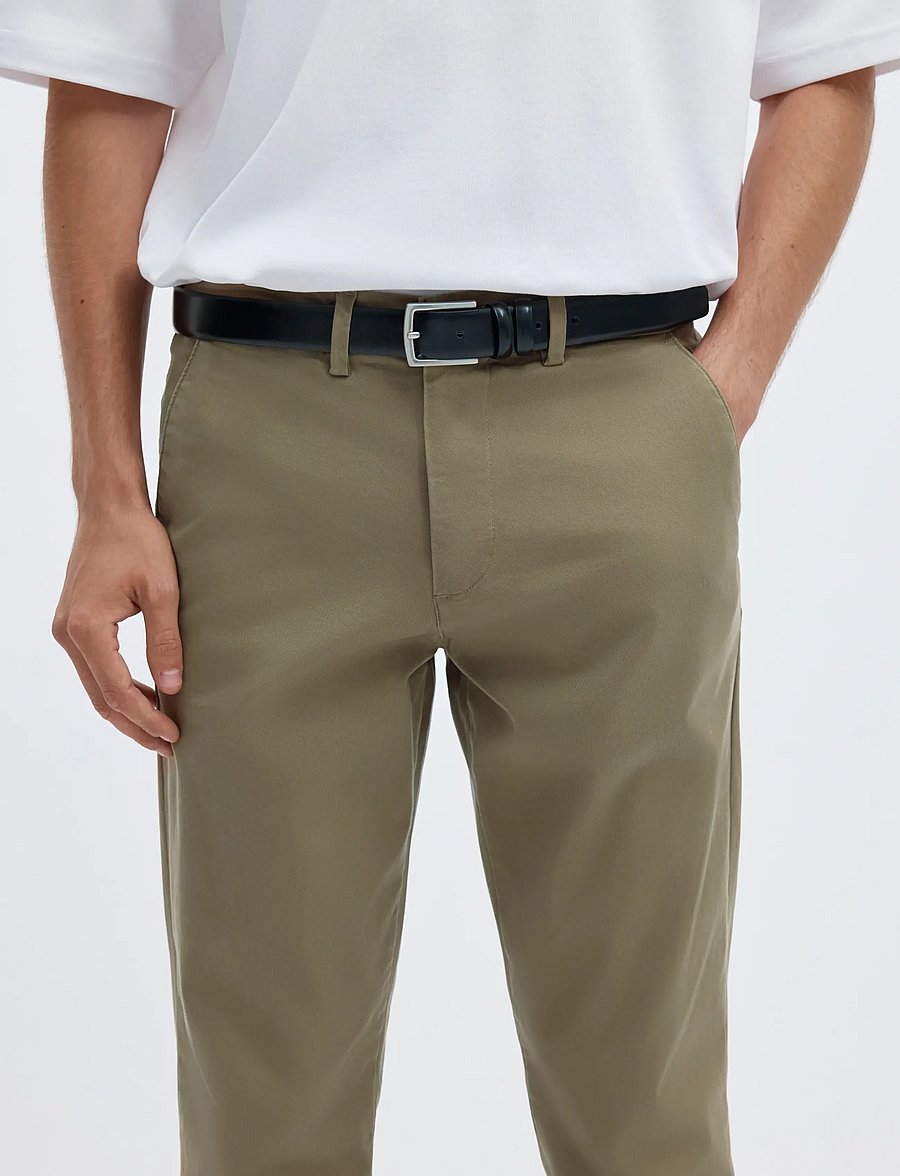 Selected - SLM175-SLIM NEW MILES FLEX PANT NOOS - chinos - ermine - 4