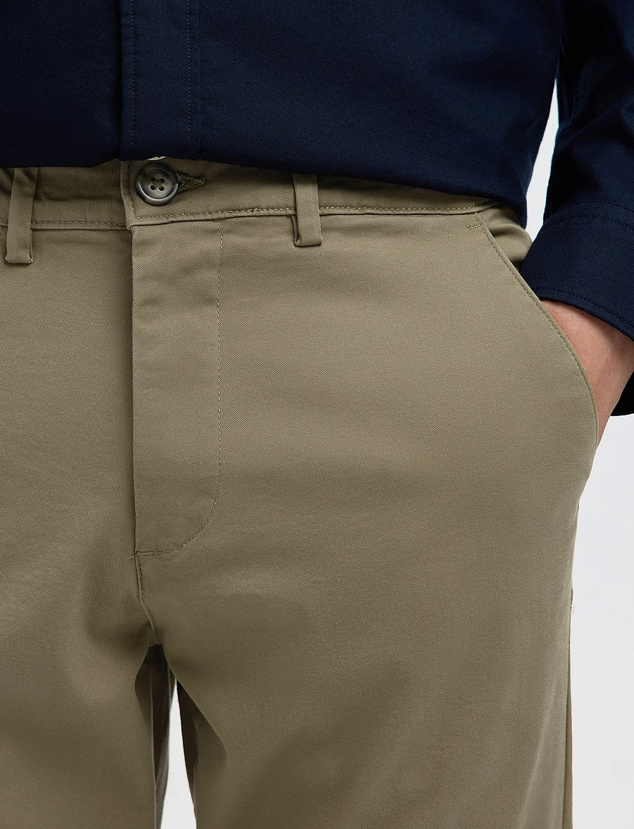 Selected - SLM175-SLIM NEW MILES FLEX PANT NOOS - chinos - ermine - 4