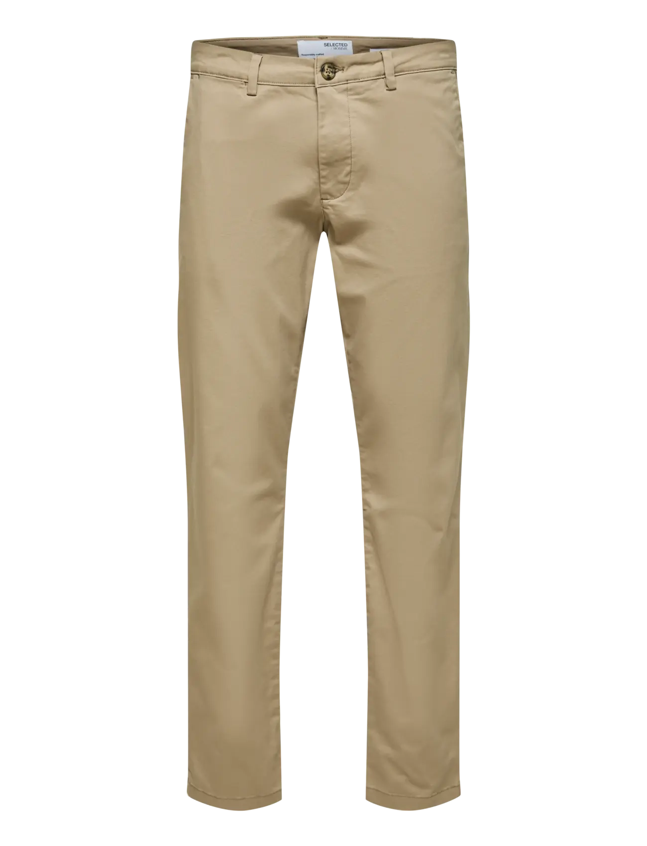 Selected SLM175-SLIM NEW MILES FLEX PANT NOOS - Odzież - GREIGE / beige