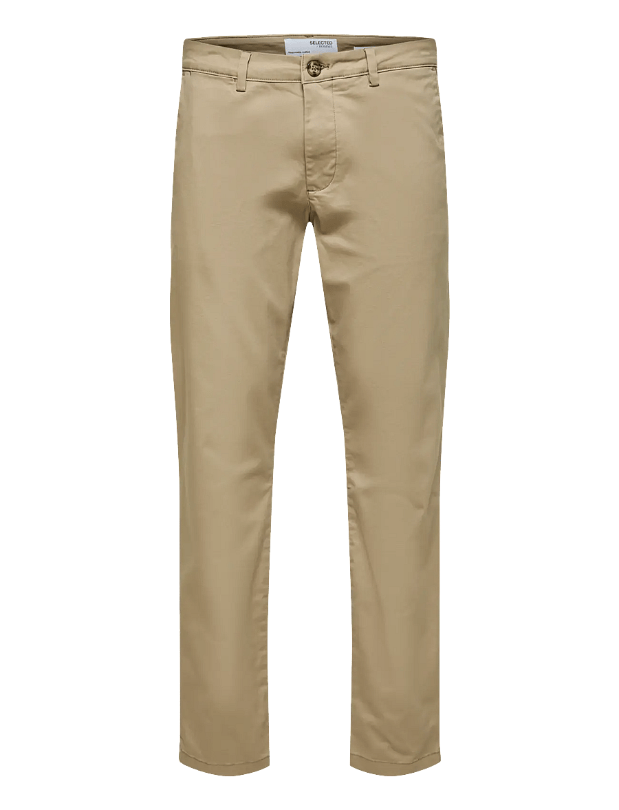 Selected - SLM175-SLIM NEW MILES FLEX PANT NOOS - chinos - greige - 1