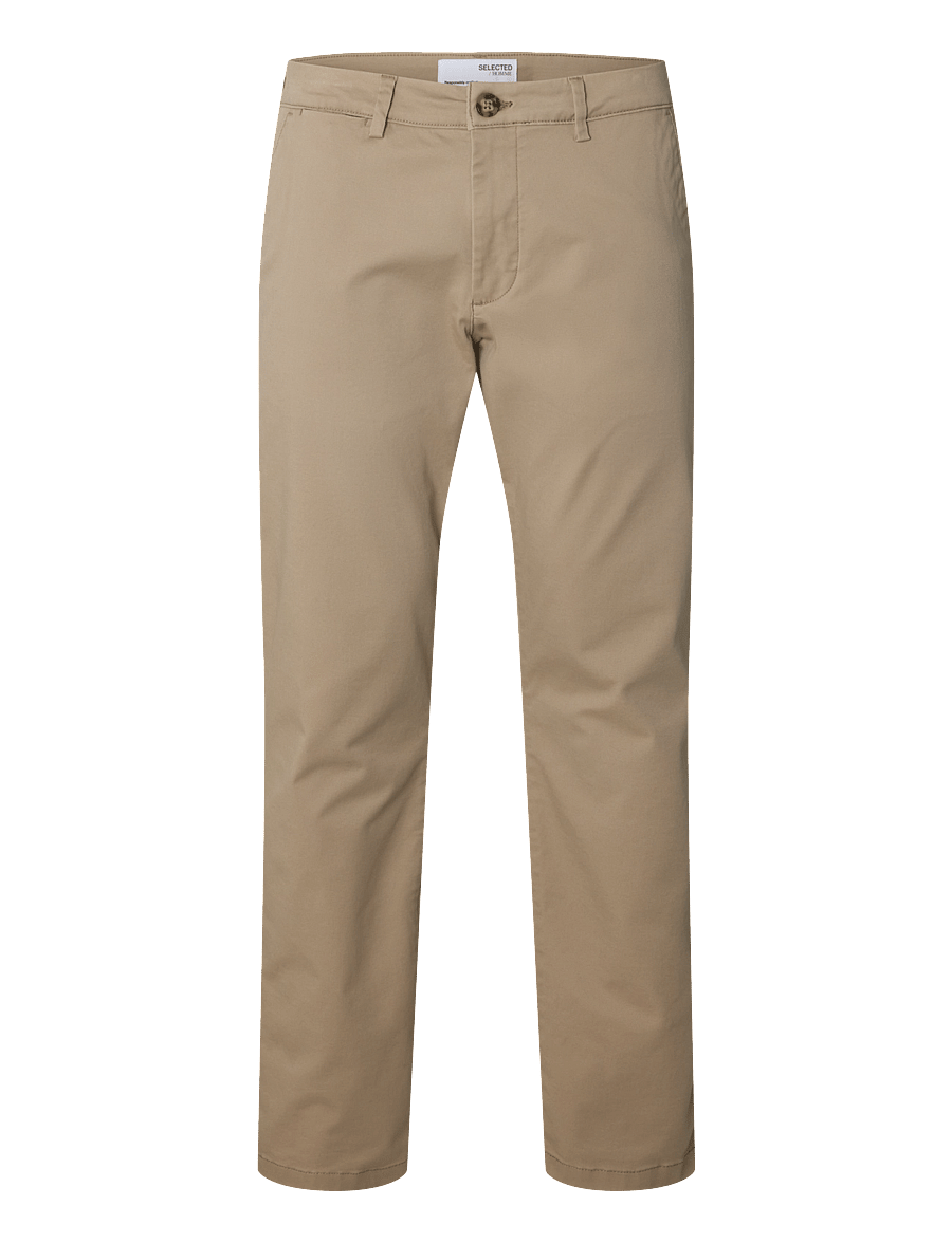 Selected - SLM175-SLIM NEW MILES FLEX PANT NOOS - chino-püksid - greige - 1