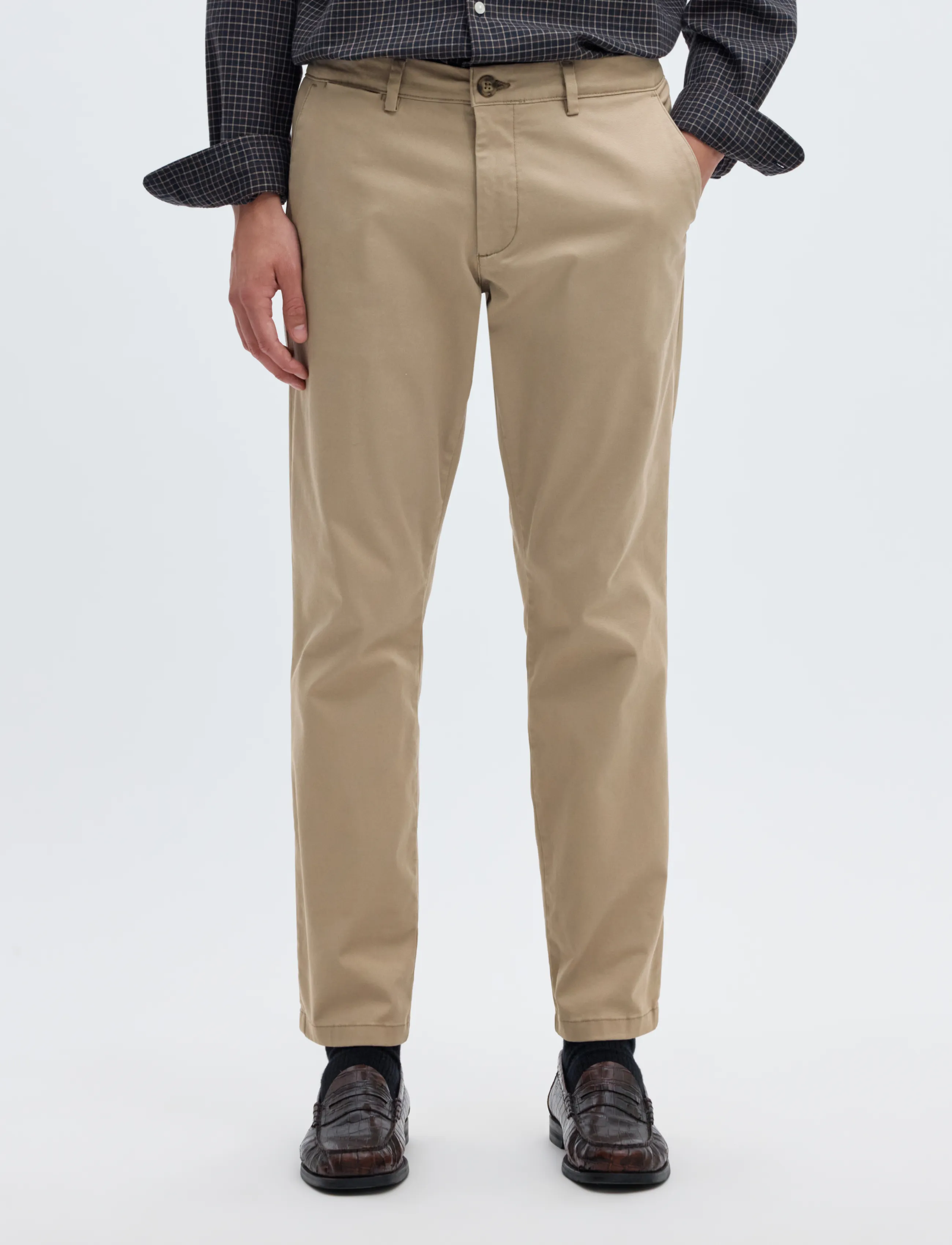 Selected SLM175-SLIM NEW MILES FLEX PANT NOOS - Püksid - GREIGE / beige