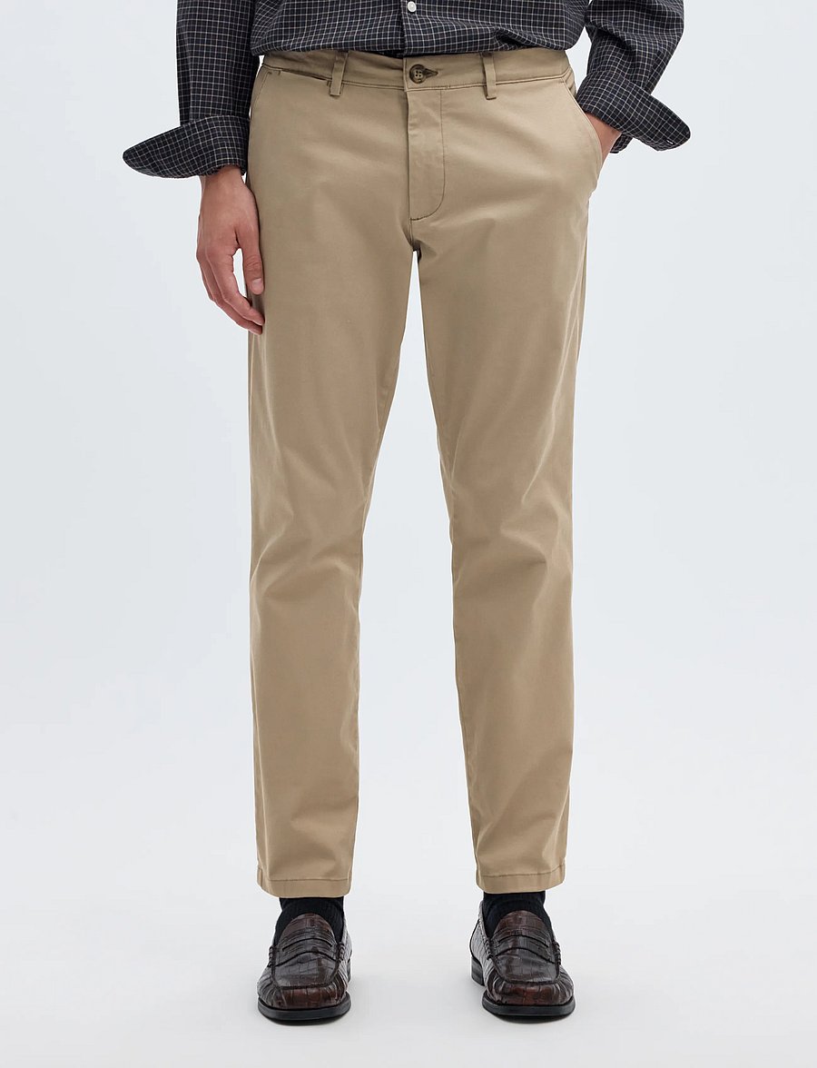 Selected - SLM175-SLIM NEW MILES FLEX PANT NOOS - chino-püksid - greige - 0
