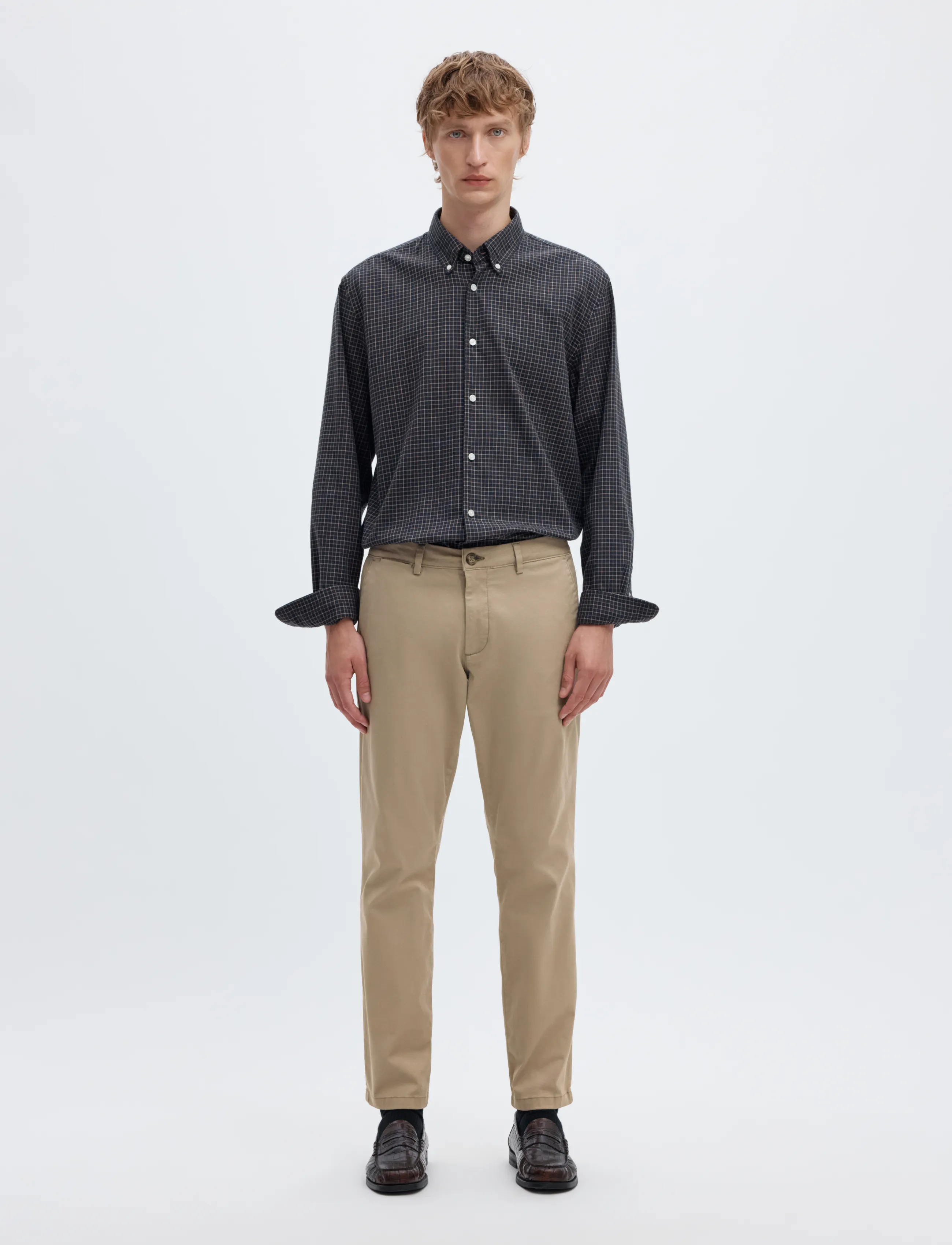 Selected - SLM175-SLIM NEW MILES FLEX PANT NOOS - chino-püksid - greige - 3
