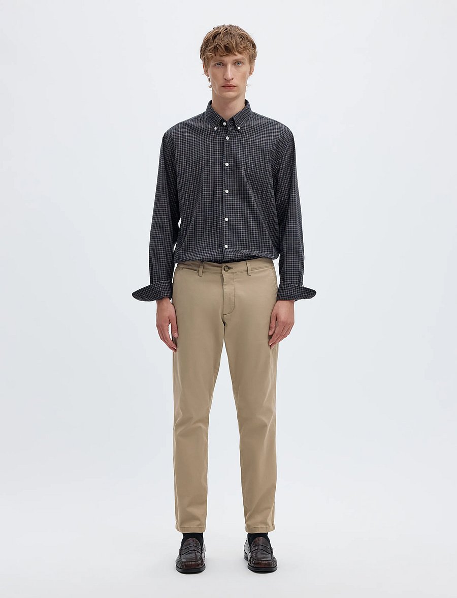 Selected - SLM175-SLIM NEW MILES FLEX PANT NOOS - chino-püksid - greige - 3