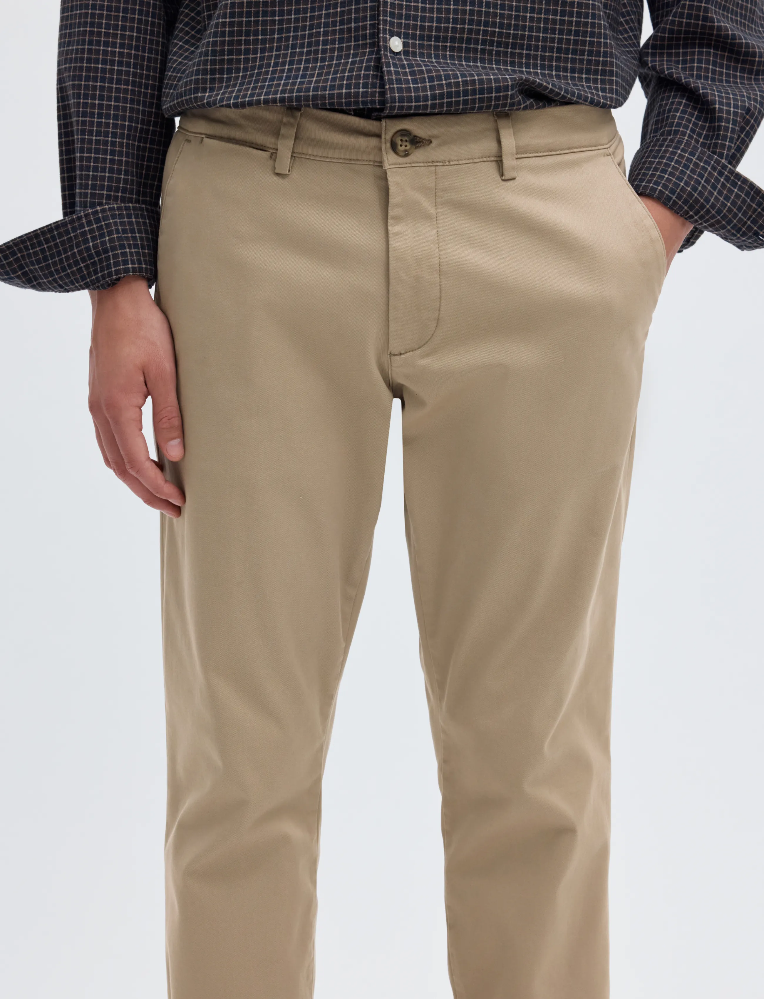 Selected - SLM175-SLIM NEW MILES FLEX PANT NOOS - chino-püksid - greige - 4