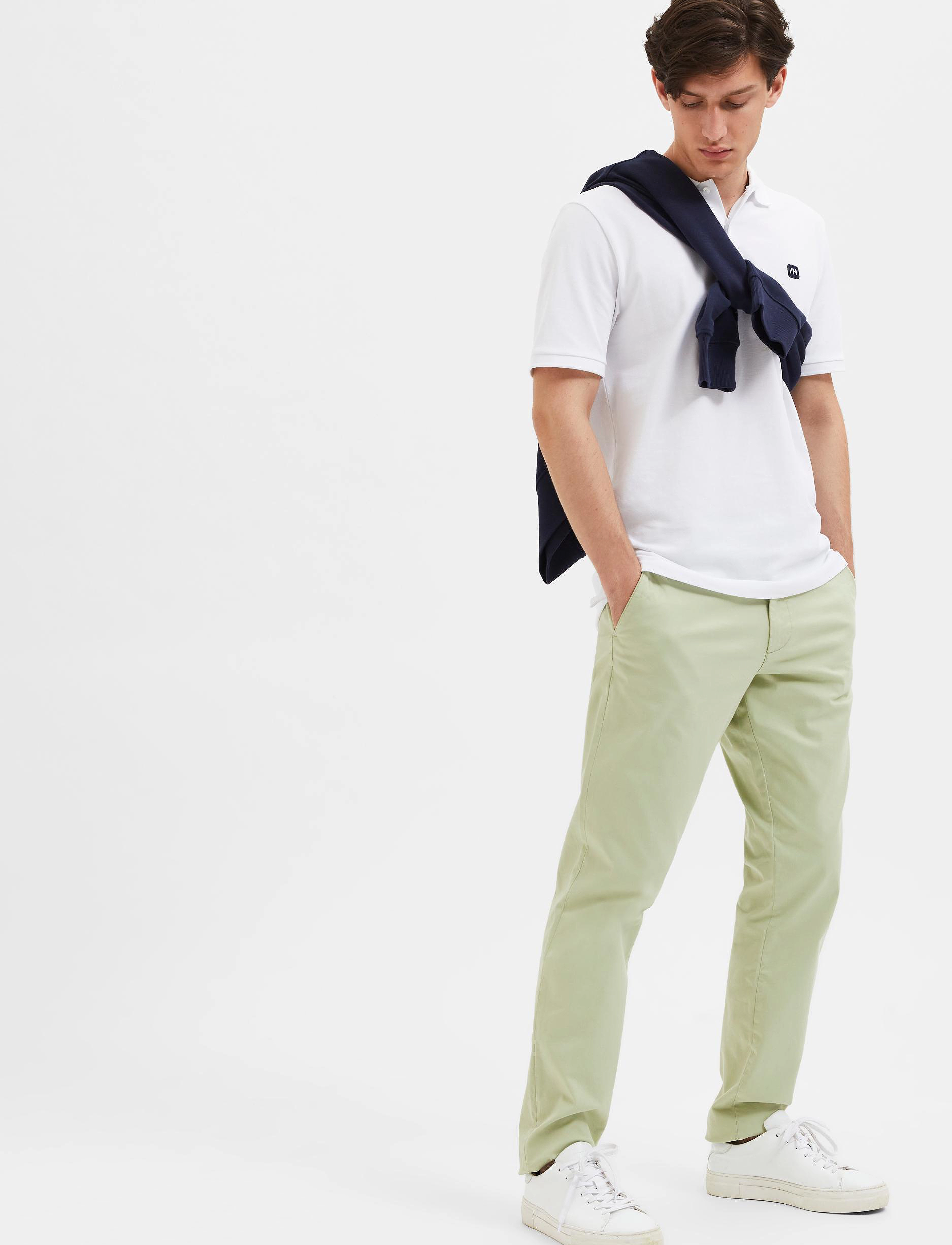 Selected - SLM175-SLIM NEW MILES FLEX PANT NOOS - chinos - lint - 3