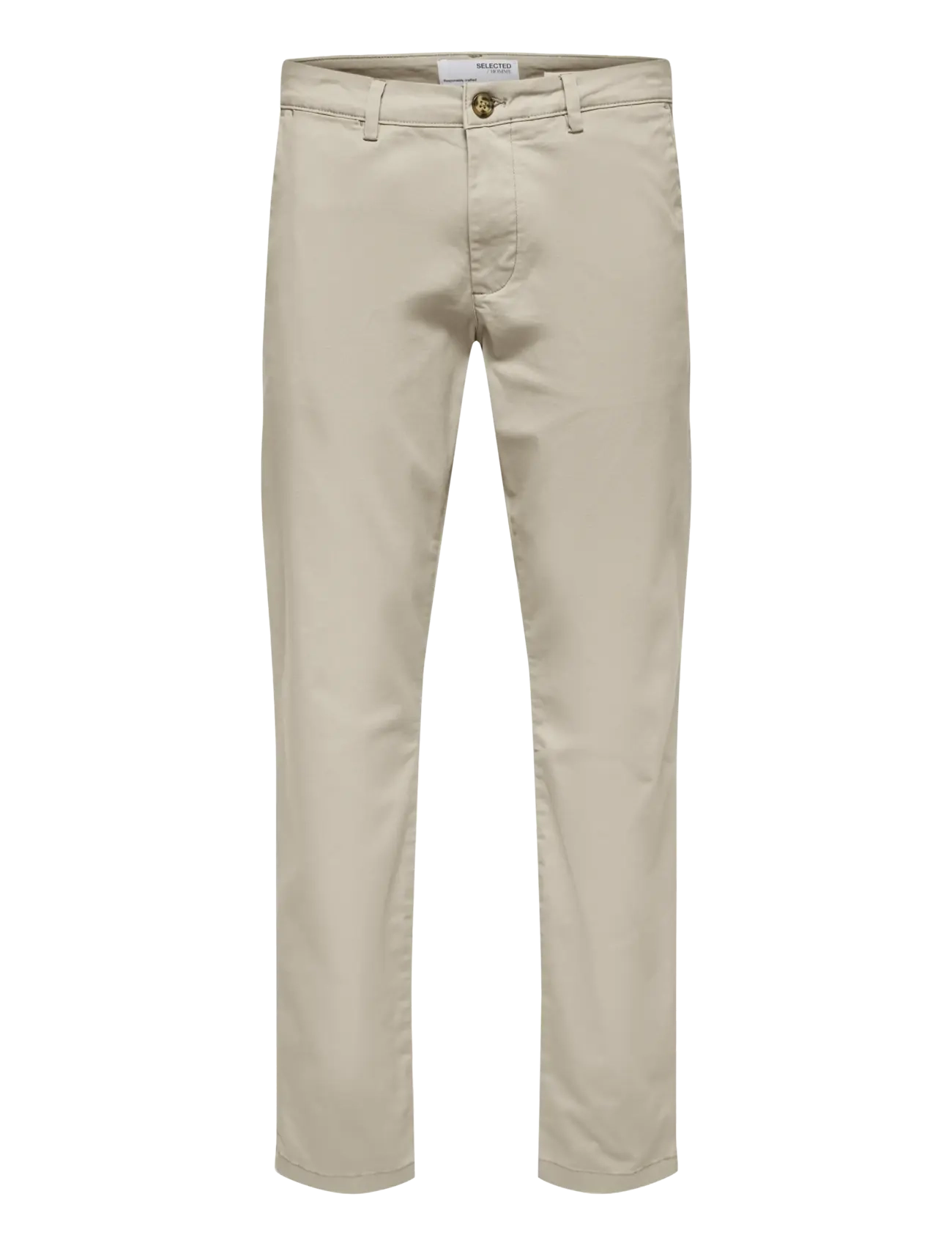 Selected SLM175-SLIM NEW MILES FLEX PANT NOOS - Bukser - MOONSTRUCK / white