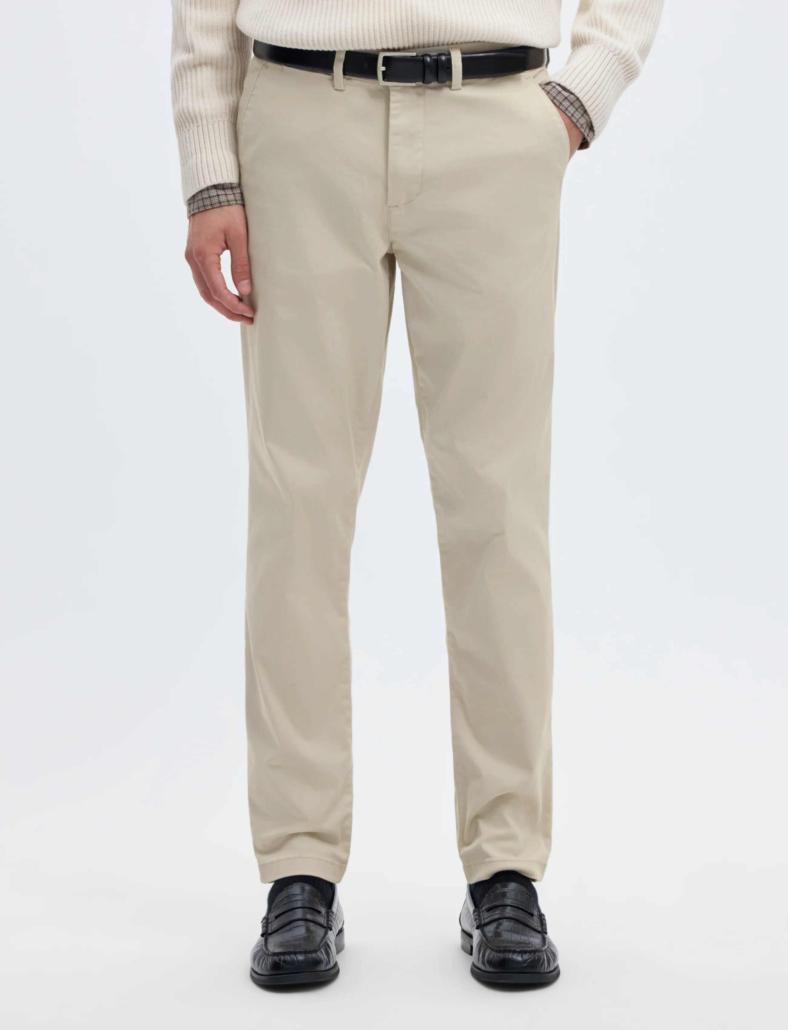 Selected SLM175-SLIM NEW MILES FLEX PANT NOOS - Püksid - MOONSTRUCK / white
