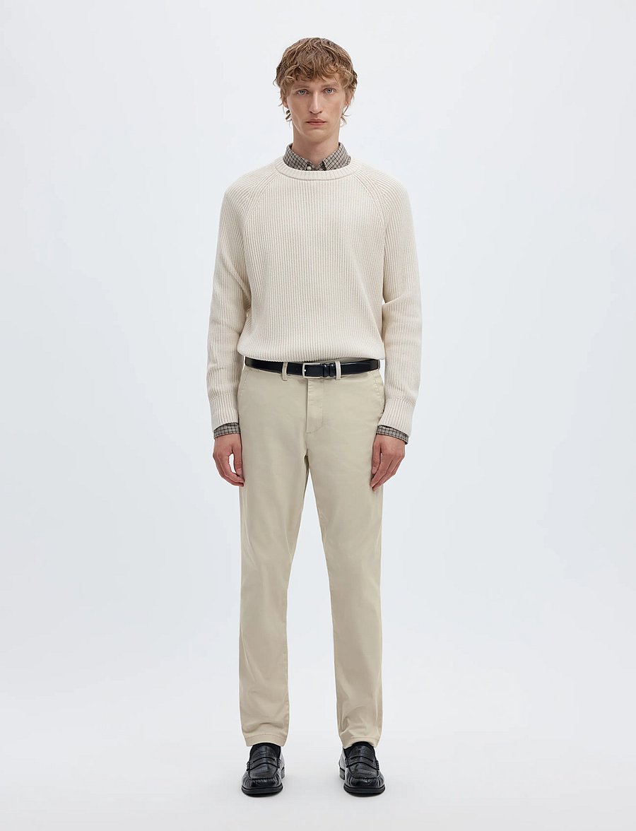 Selected - SLM175-SLIM NEW MILES FLEX PANT NOOS - chinos - moonstruck - 4