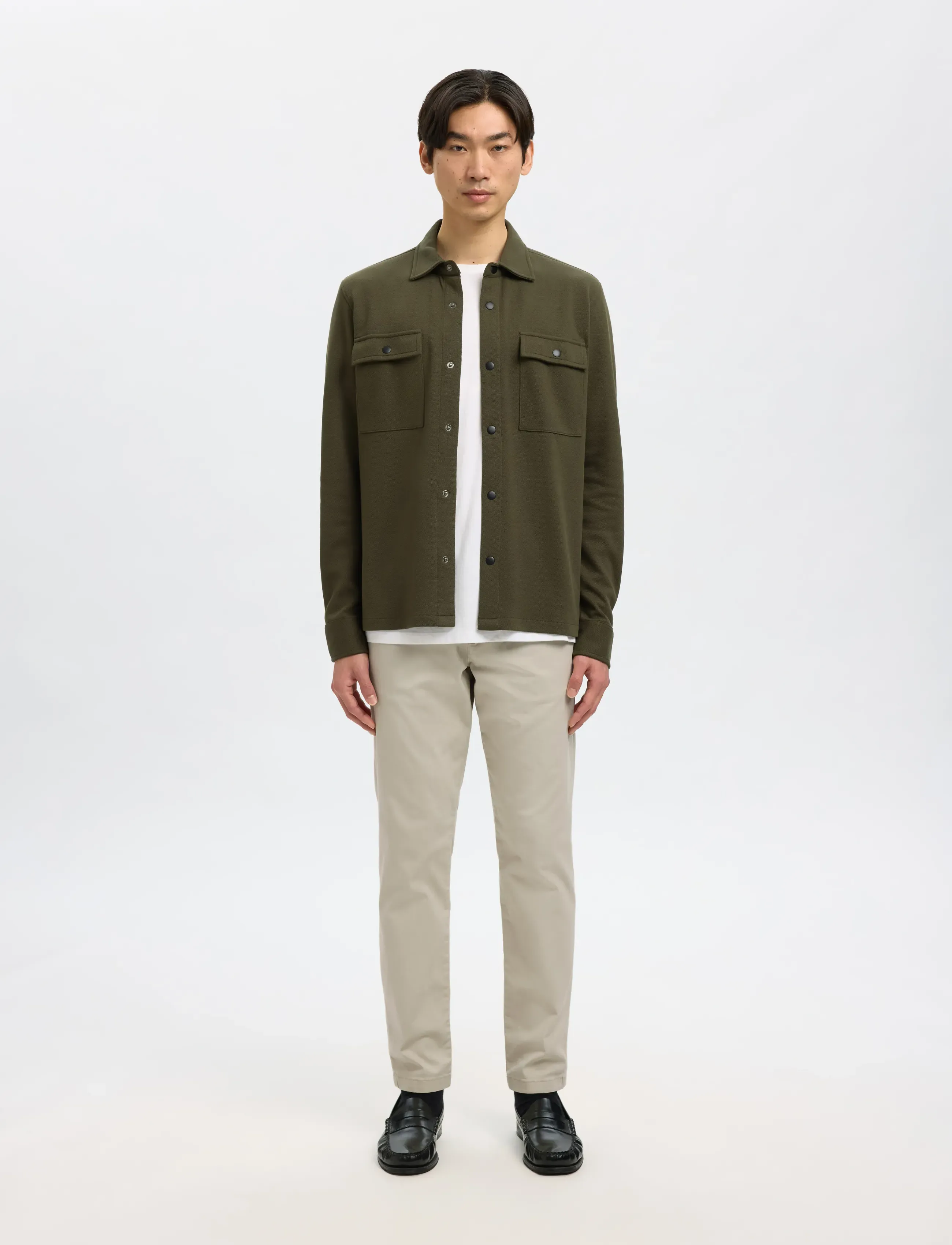 Selected - SLM175-SLIM NEW MILES FLEX PANT NOOS - chinos - moonstruck - 4