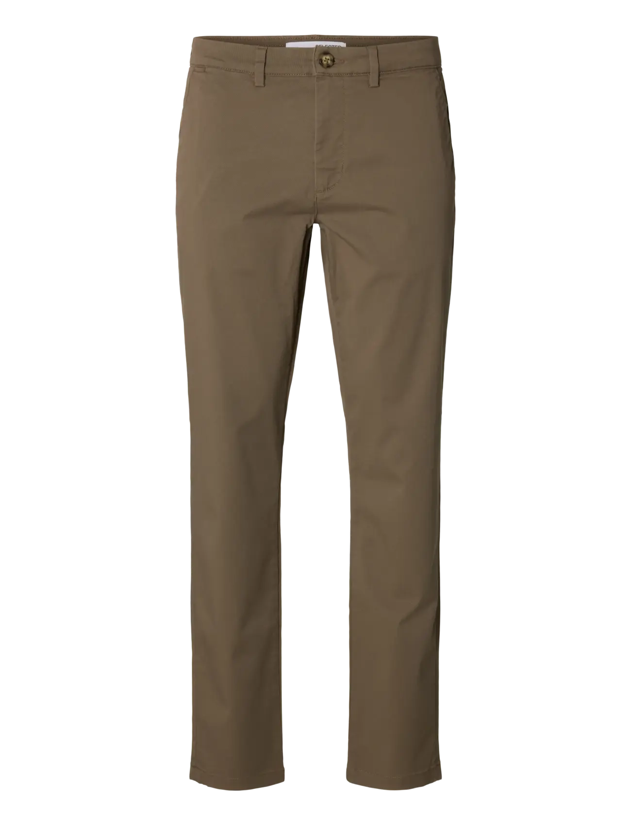SELECTED Slm175-Slim New Miles Flex Hose Noos Khaki - 32x34 - Herren