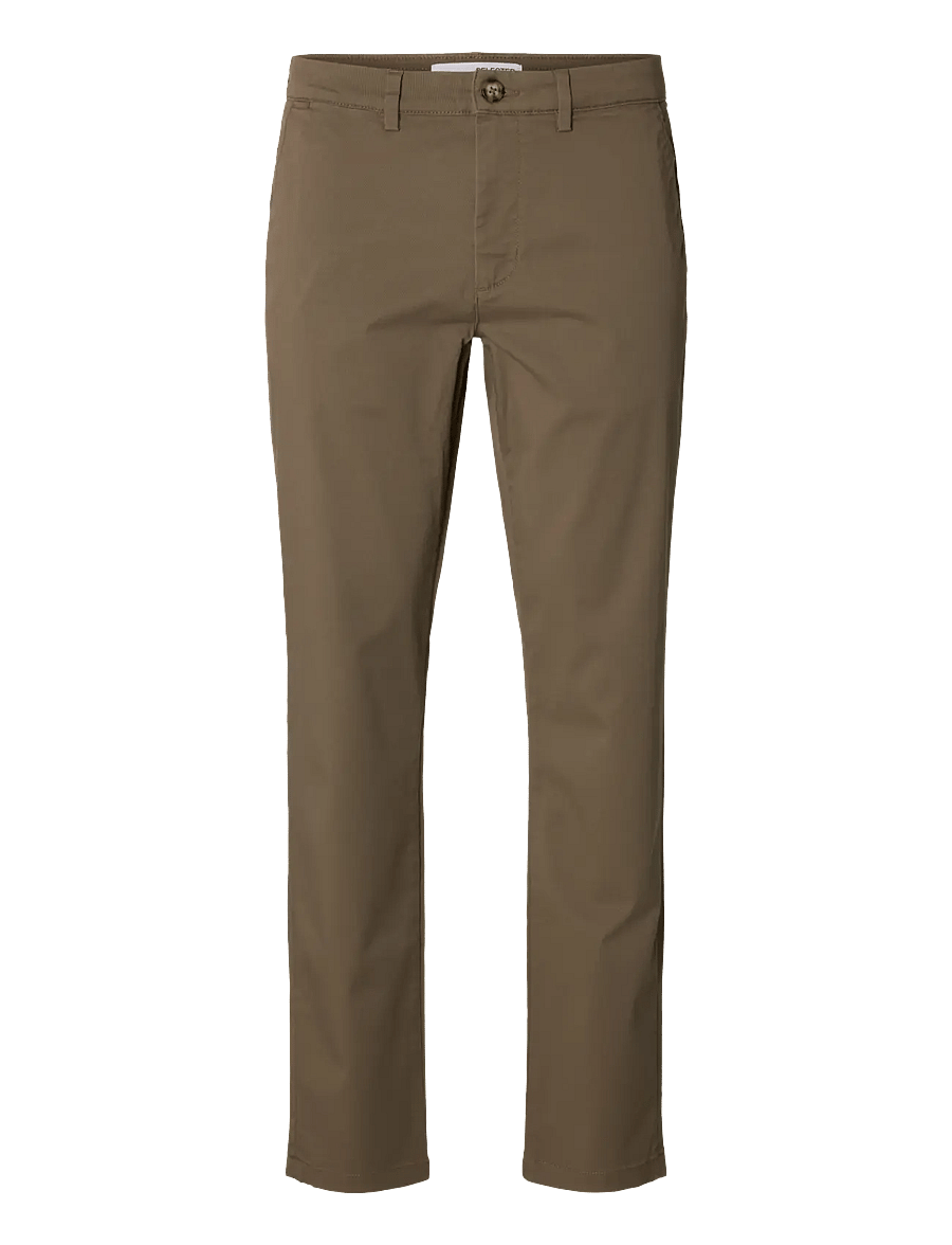 Selected - SLM175-SLIM NEW MILES FLEX PANT NOOS - chinos - morel - 1