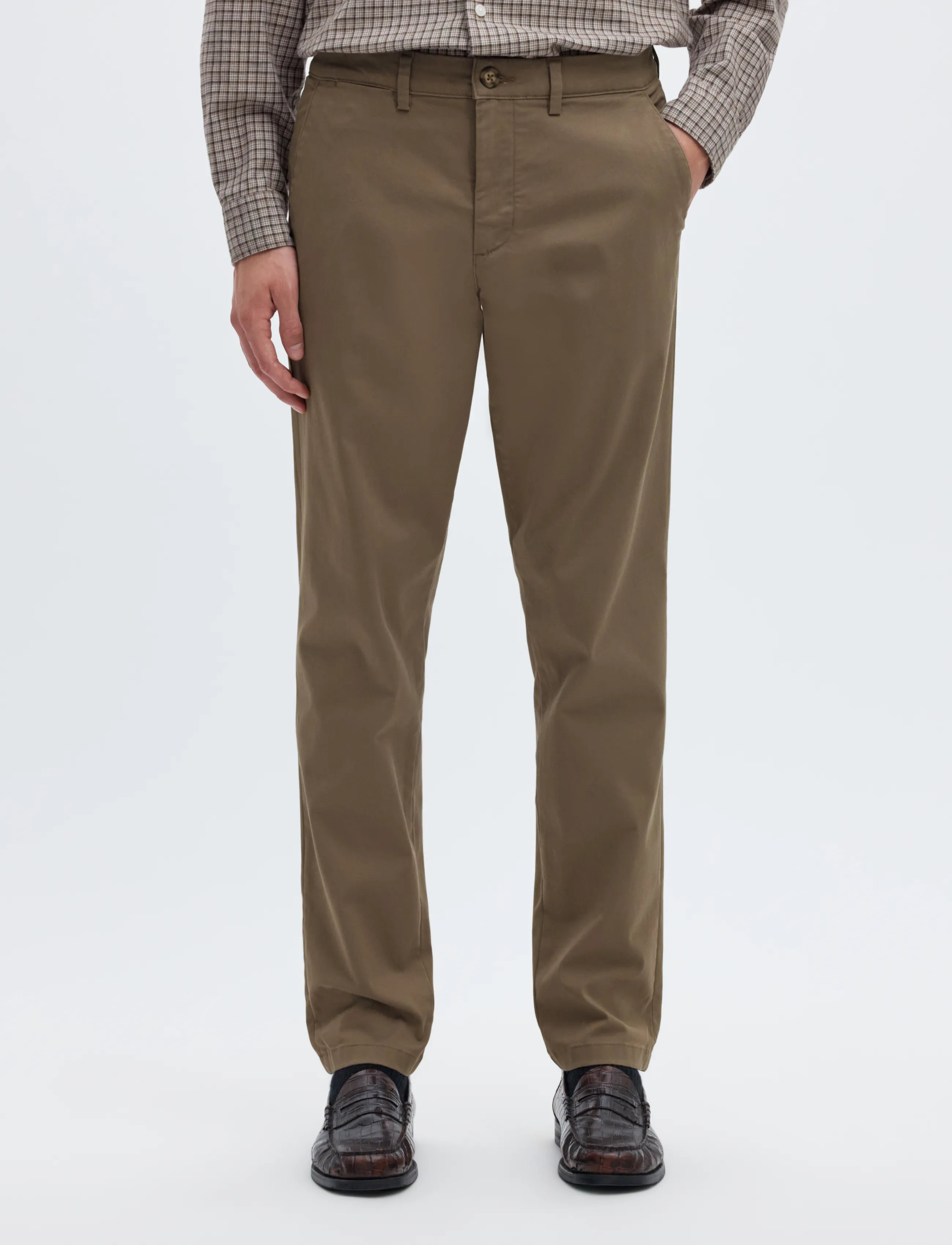 Selected SLM175-SLIM NEW MILES FLEX PANT NOOS - Püksid - MOREL / khaki/green
