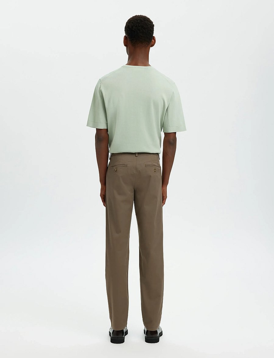 Selected - SLM175-SLIM NEW MILES FLEX PANT NOOS - chinos - morel - 2