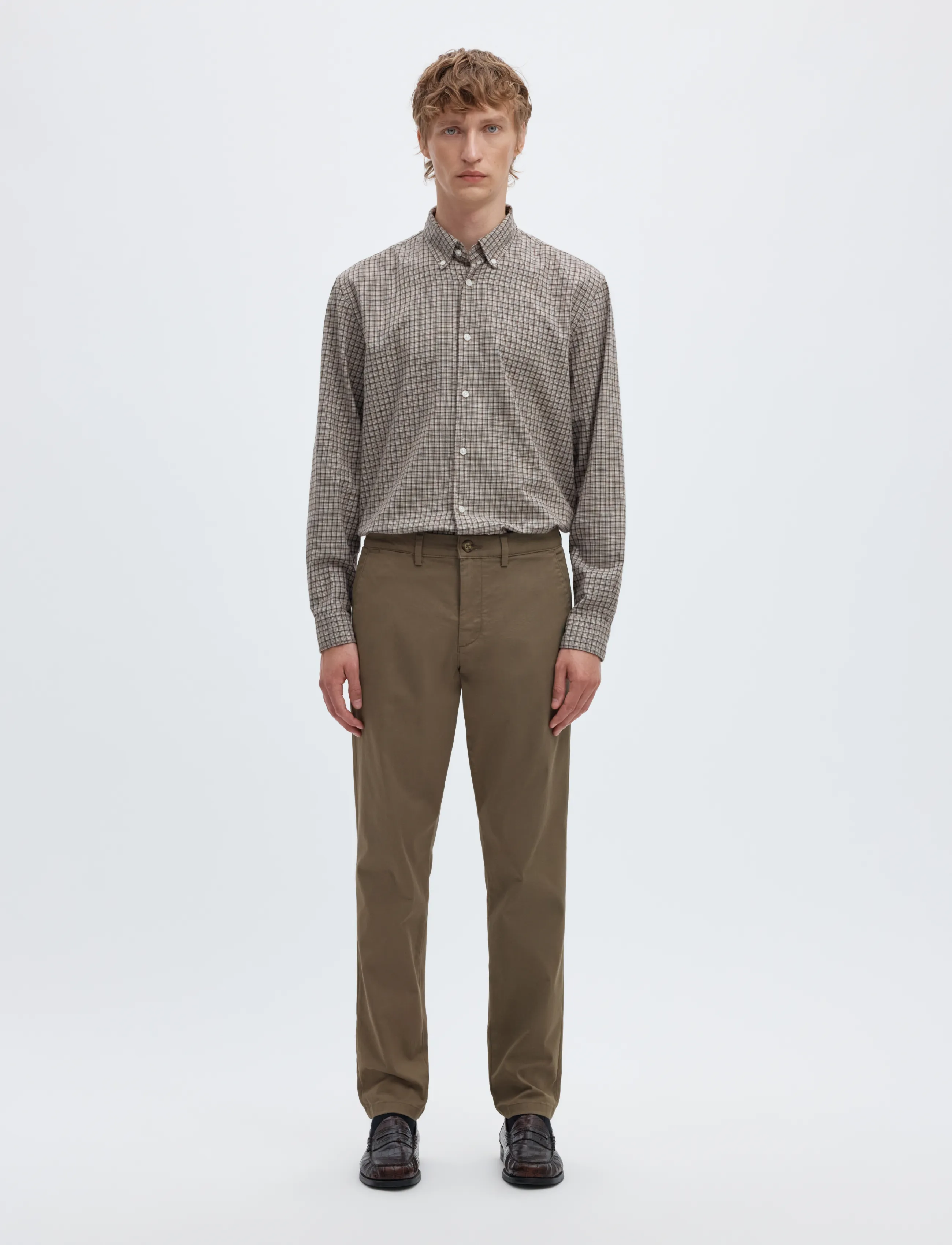 Selected - SLM175-SLIM NEW MILES FLEX PANT NOOS - chino-püksid - morel - 3