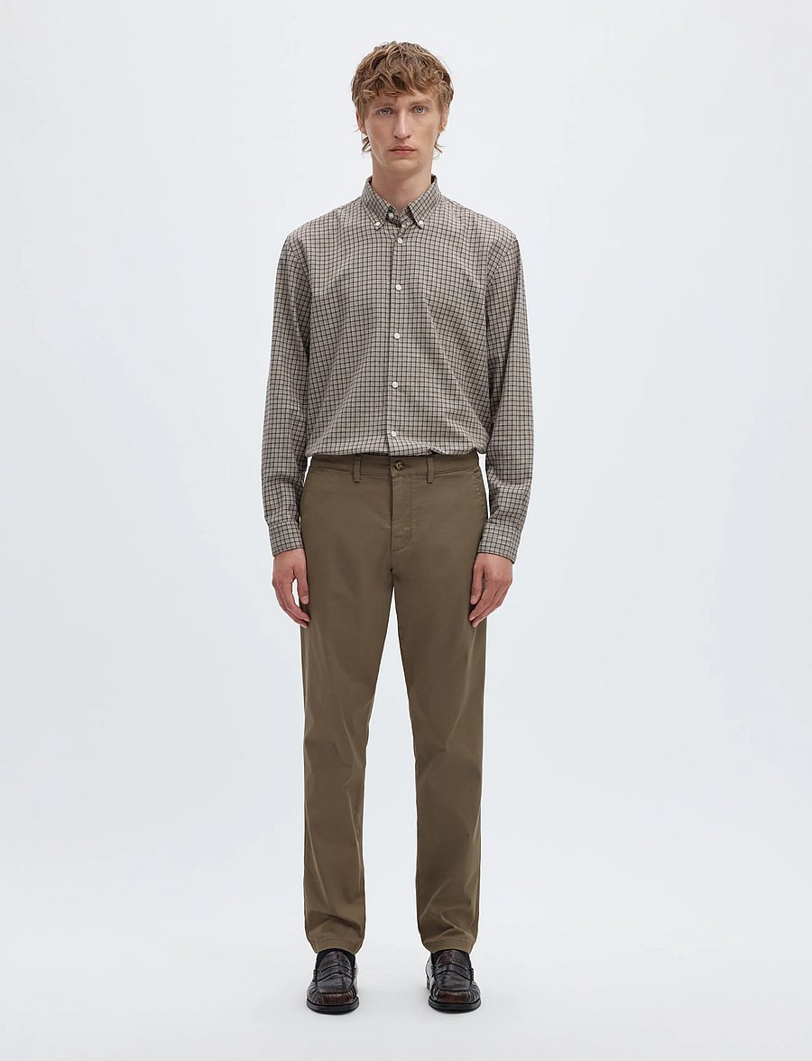 Selected - SLM175-SLIM NEW MILES FLEX PANT NOOS - chino-püksid - morel - 3