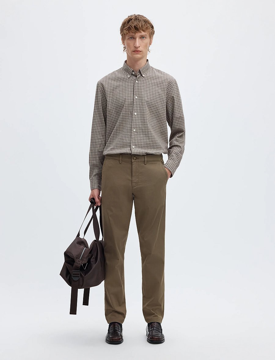 Selected - SLM175-SLIM NEW MILES FLEX PANT NOOS - chino-püksid - morel - 5